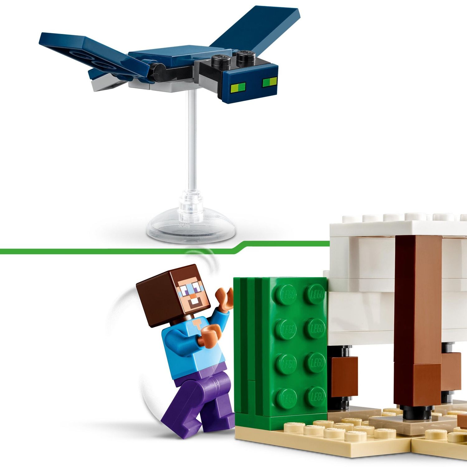 Lego minecraft 21251 spedizione di steve nel deserto, gioco per bambini di 6+ anni, bioma con casa giocattolo e personaggi - MINECRAFT, Lego