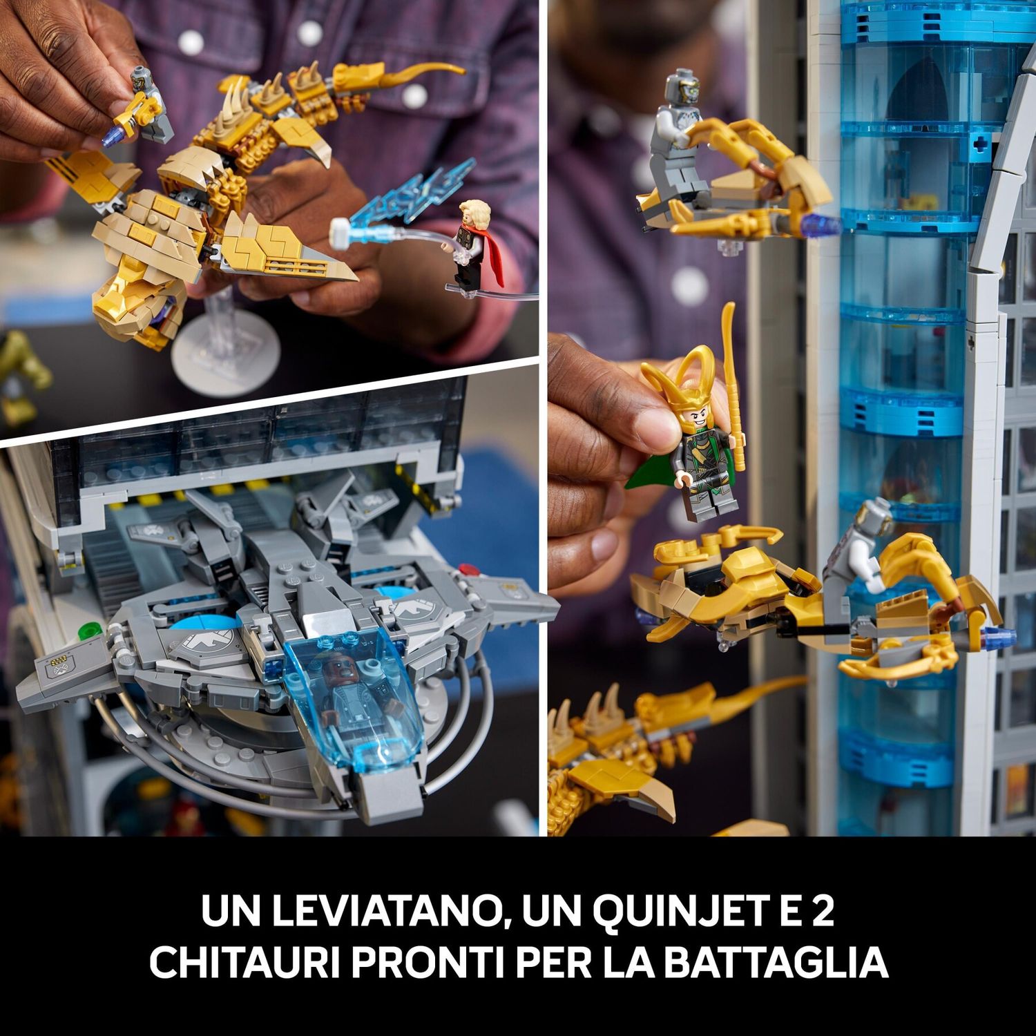 Lego marvel 76269 torre degli avengers, kit modellismo per adulti con modellino di aereo e 31 minifigure, regalo uomo o donna - LEGO SUPER HEROES, Avengers, Lego, MARVEL