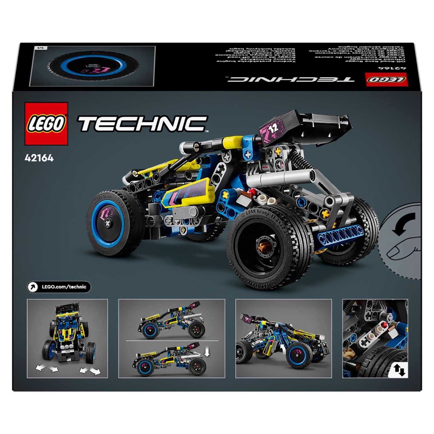 Lego technic 42164 buggy da corsa, macchina giocattolo per bambini da 8 anni in su, regalo amanti modellini di auto da gara - LEGO TECHNIC, Lego