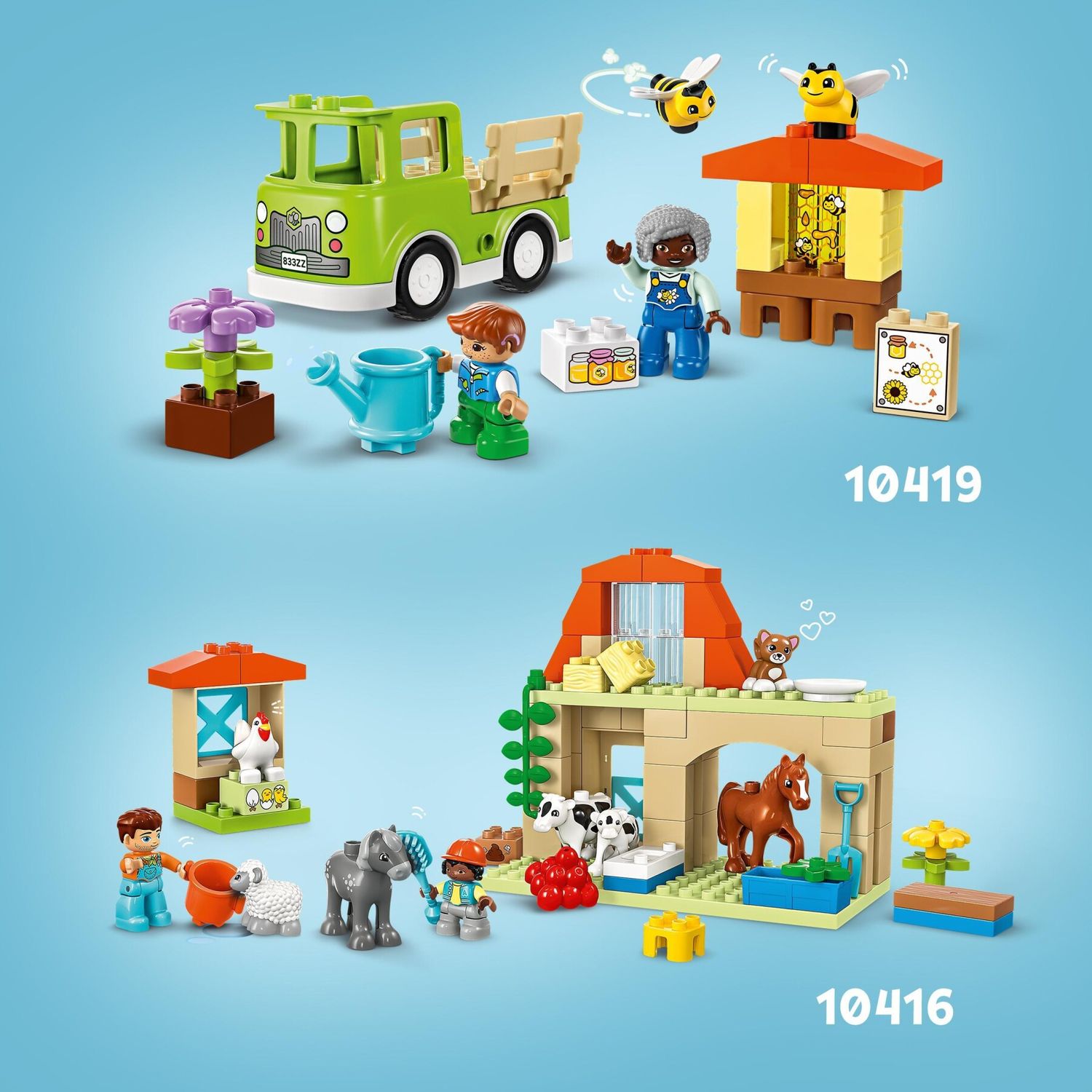 Lego duplo 10419 cura di api e alveari, gioco educativo per bambini in età prescolare con 2 personaggi e un camion giocattolo - LEGO DUPLO, Lego