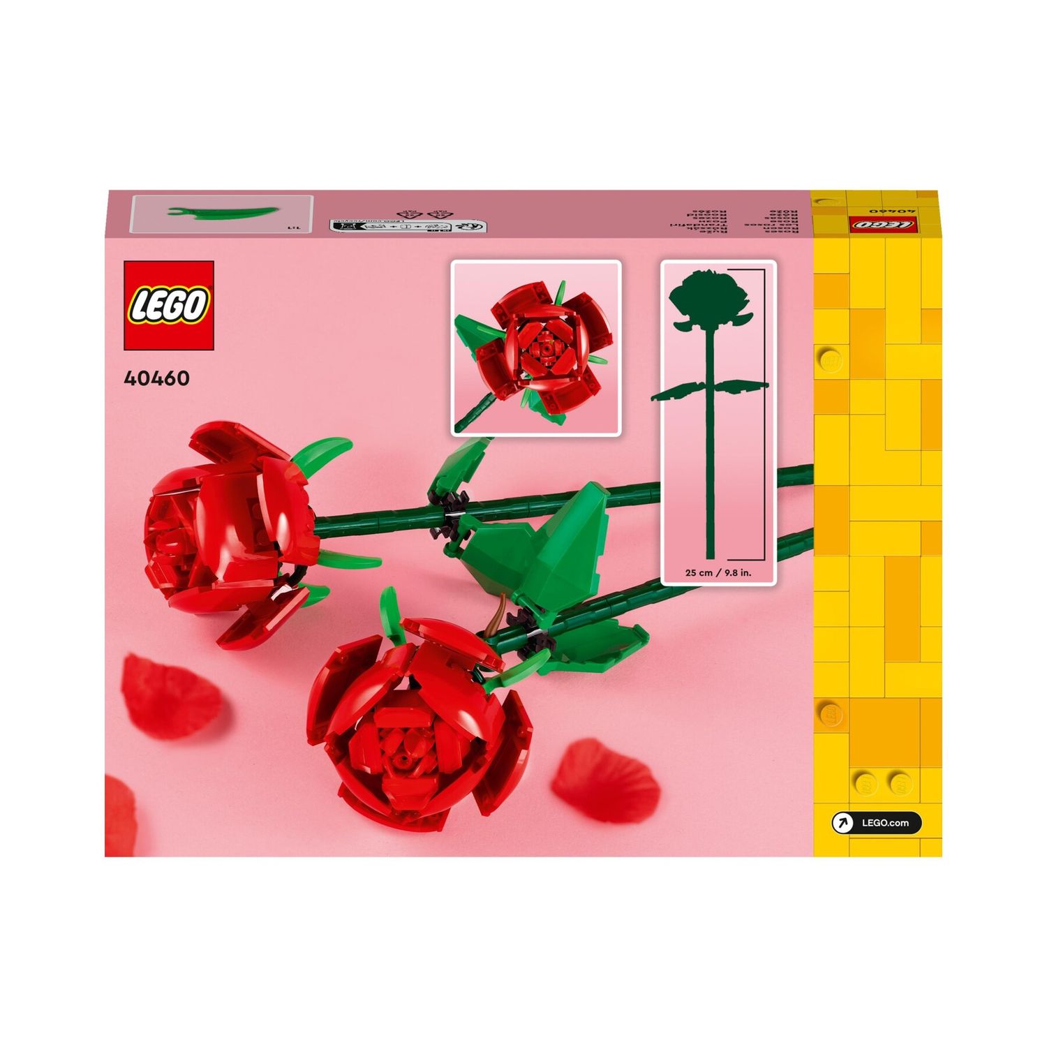 Lego creator 40460 rose set fiori finti compatibile con bouquet di fiori artificiali, regalo di san valentino per lei o lui - LEGO CREATOR, Lego