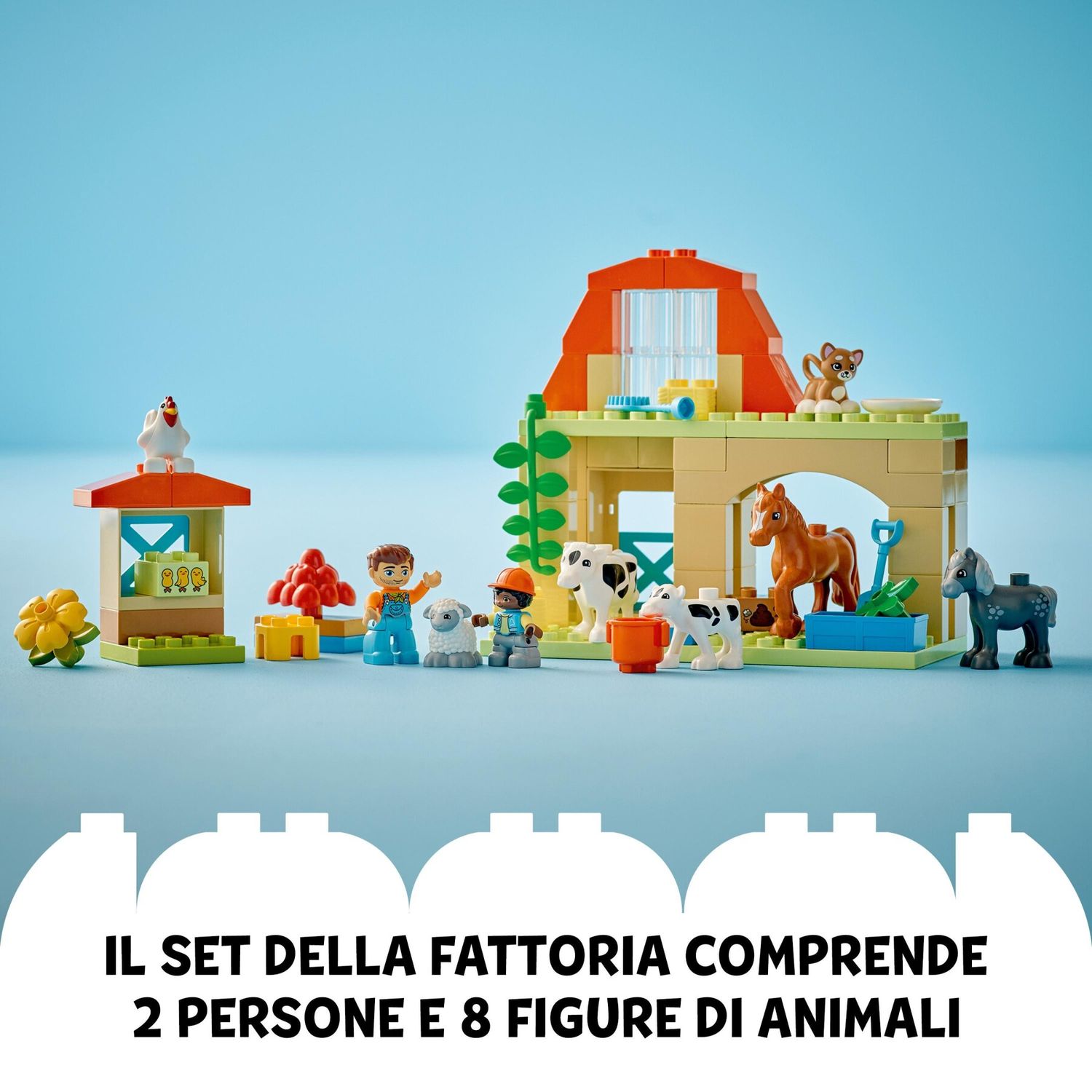 Lego duplo 10416 cura degli animali di fattoria giocattolo, gioco di ruolo educativo per bambini 2+ con figure giocattolo - LEGO DUPLO, Lego