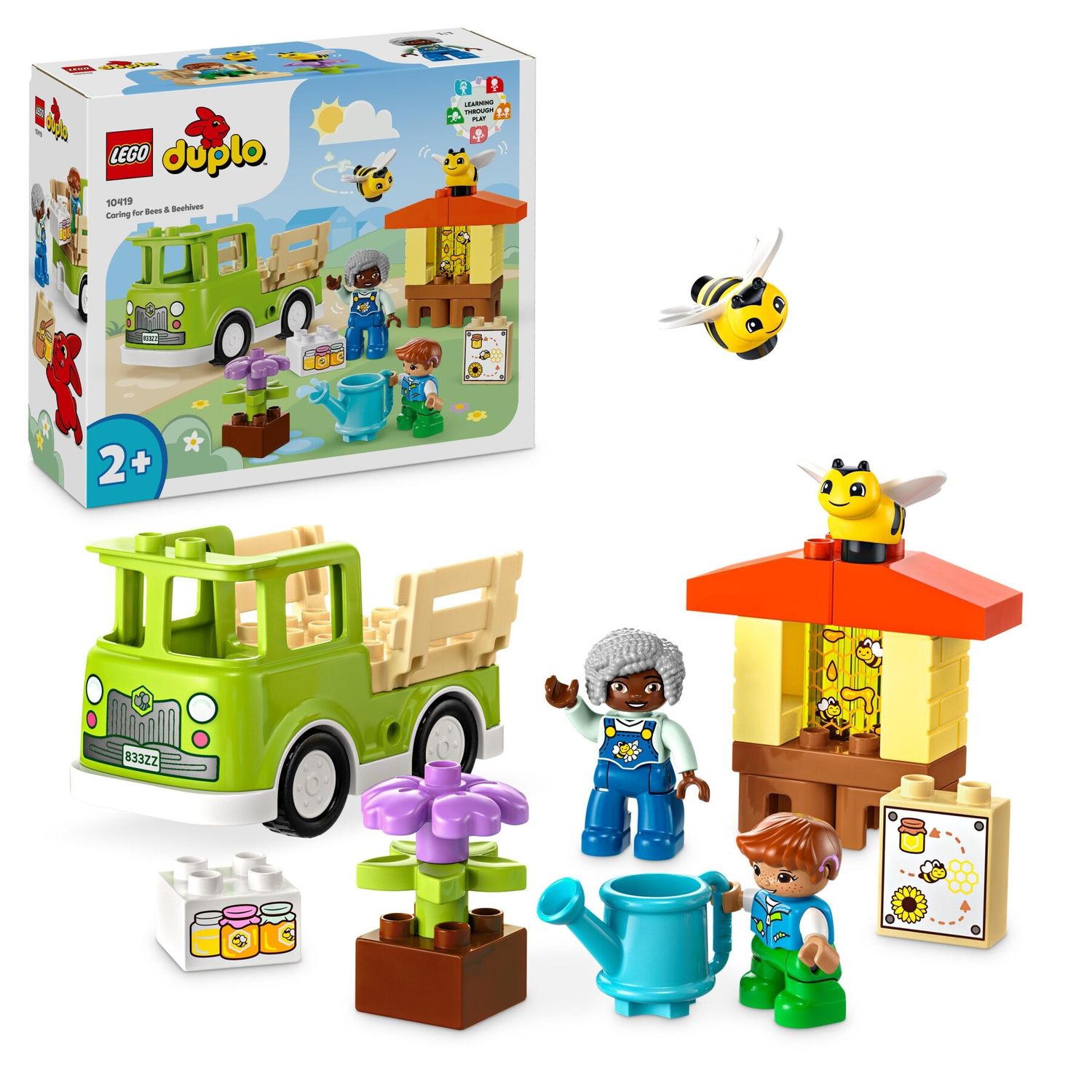 Lego duplo 10419 cura di api e alveari, gioco educativo per bambini in età prescolare con 2 personaggi e un camion giocattolo - LEGO DUPLO, Lego