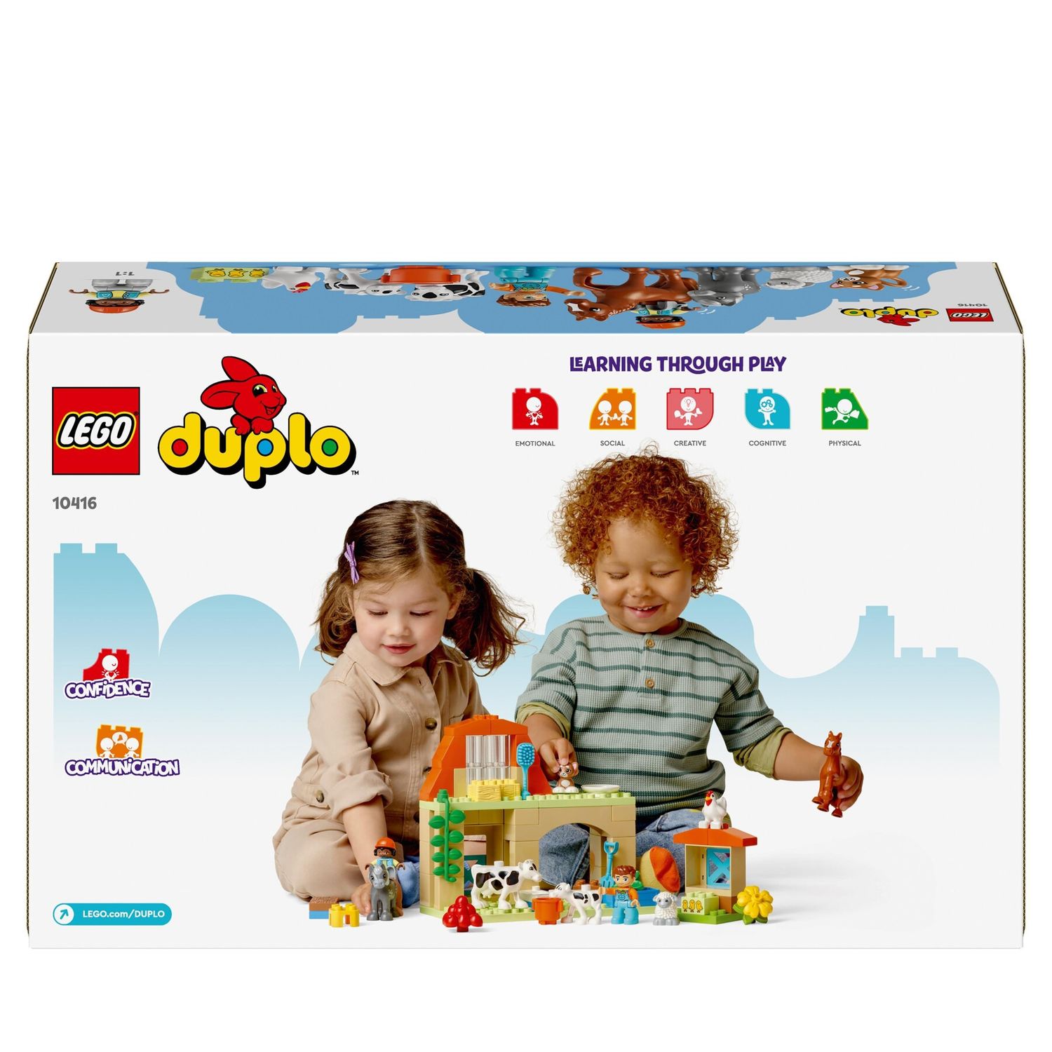 Lego duplo 10416 cura degli animali di fattoria giocattolo, gioco di ruolo educativo per bambini 2+ con figure giocattolo - LEGO DUPLO, Lego