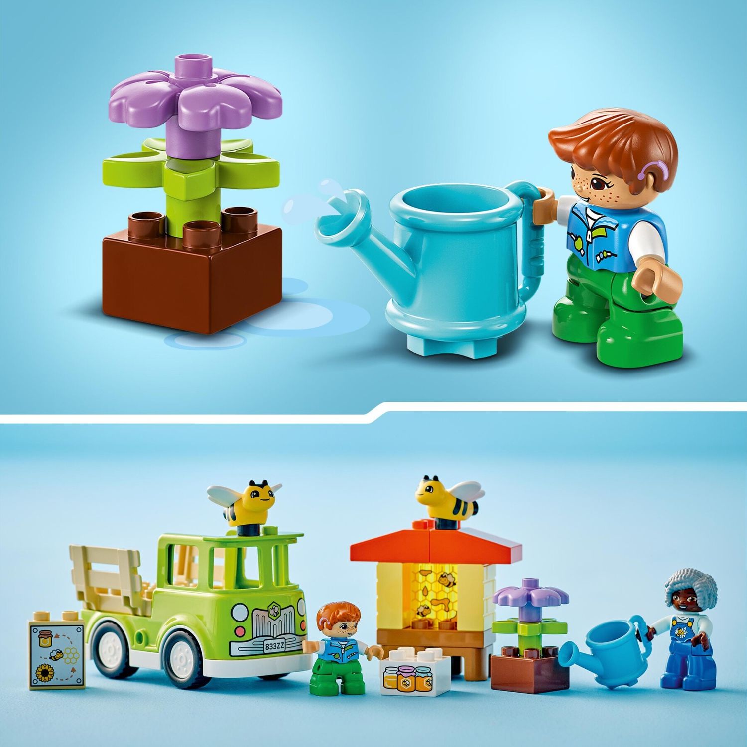 Lego duplo 10419 cura di api e alveari, gioco educativo per bambini in età prescolare con 2 personaggi e un camion giocattolo - LEGO DUPLO, Lego