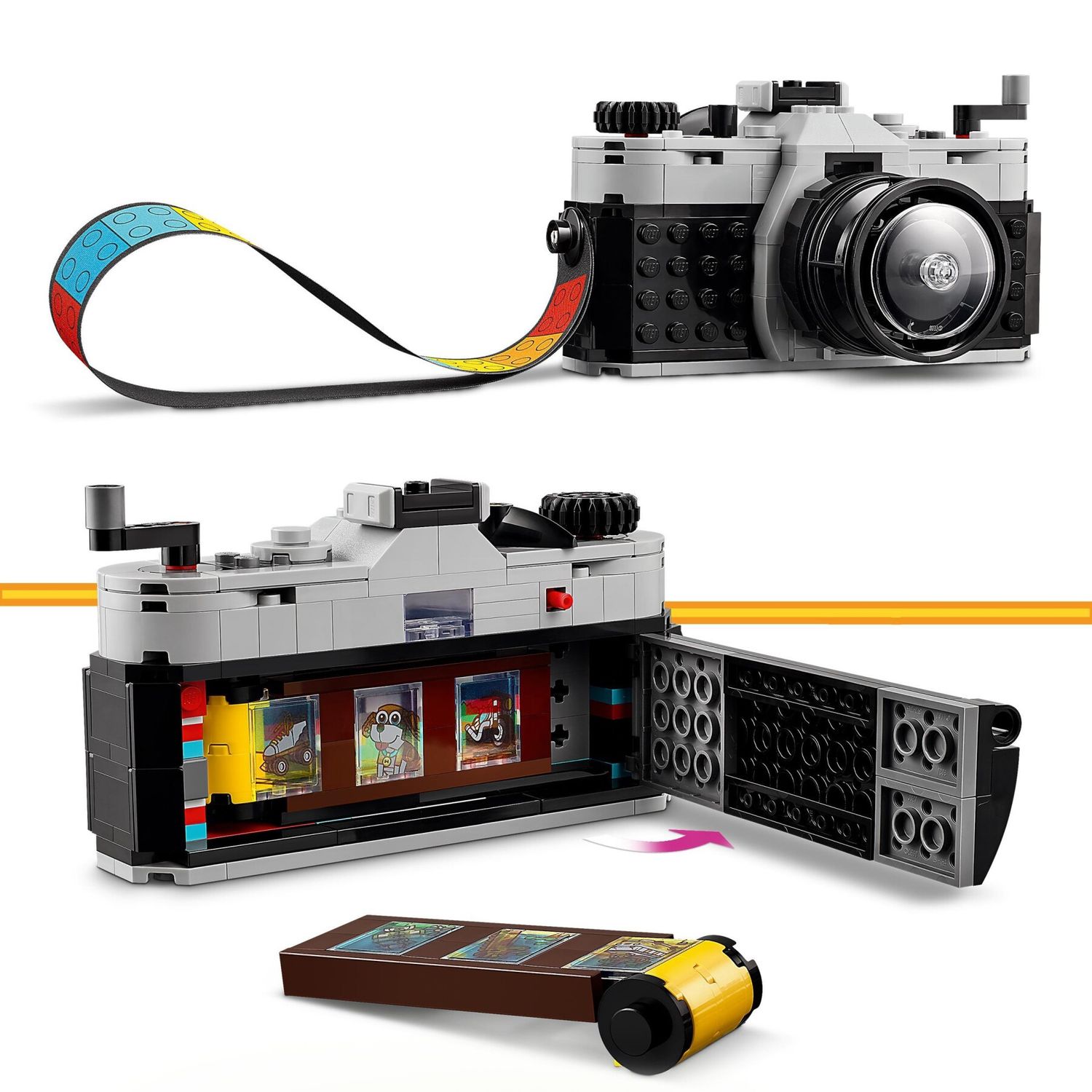 Lego creator 31147 3in1 fotocamera retro, giochi per bambini 8+ anni, macchina fotografica trasformabile in videcamera o tv - LEGO CREATOR, Lego