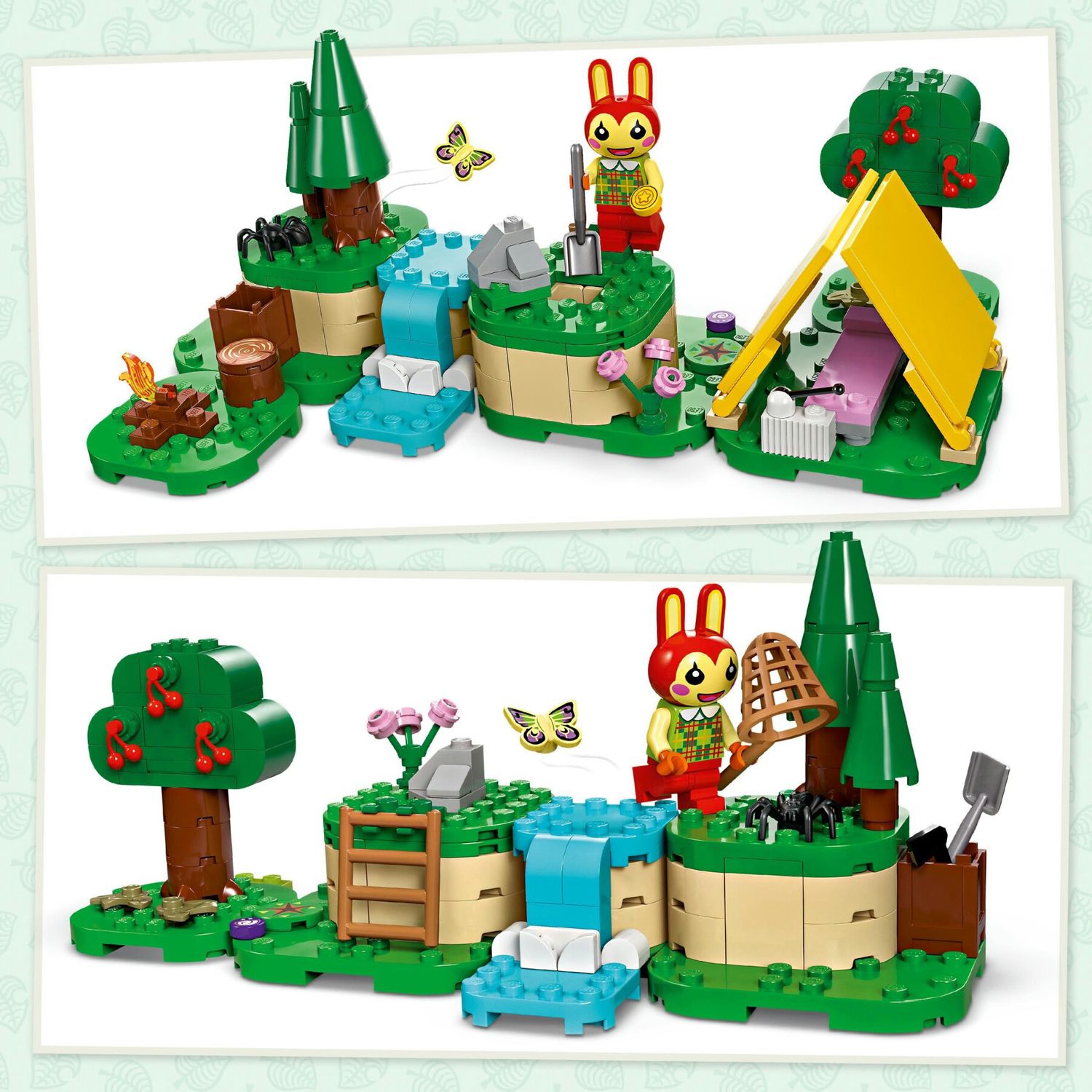 Lego animal crossing 77047 bonny in campeggio, giochi creativi per bambini 6+ con coniglietto giocattolo e tenda da costruire - Lego Animal Crossing