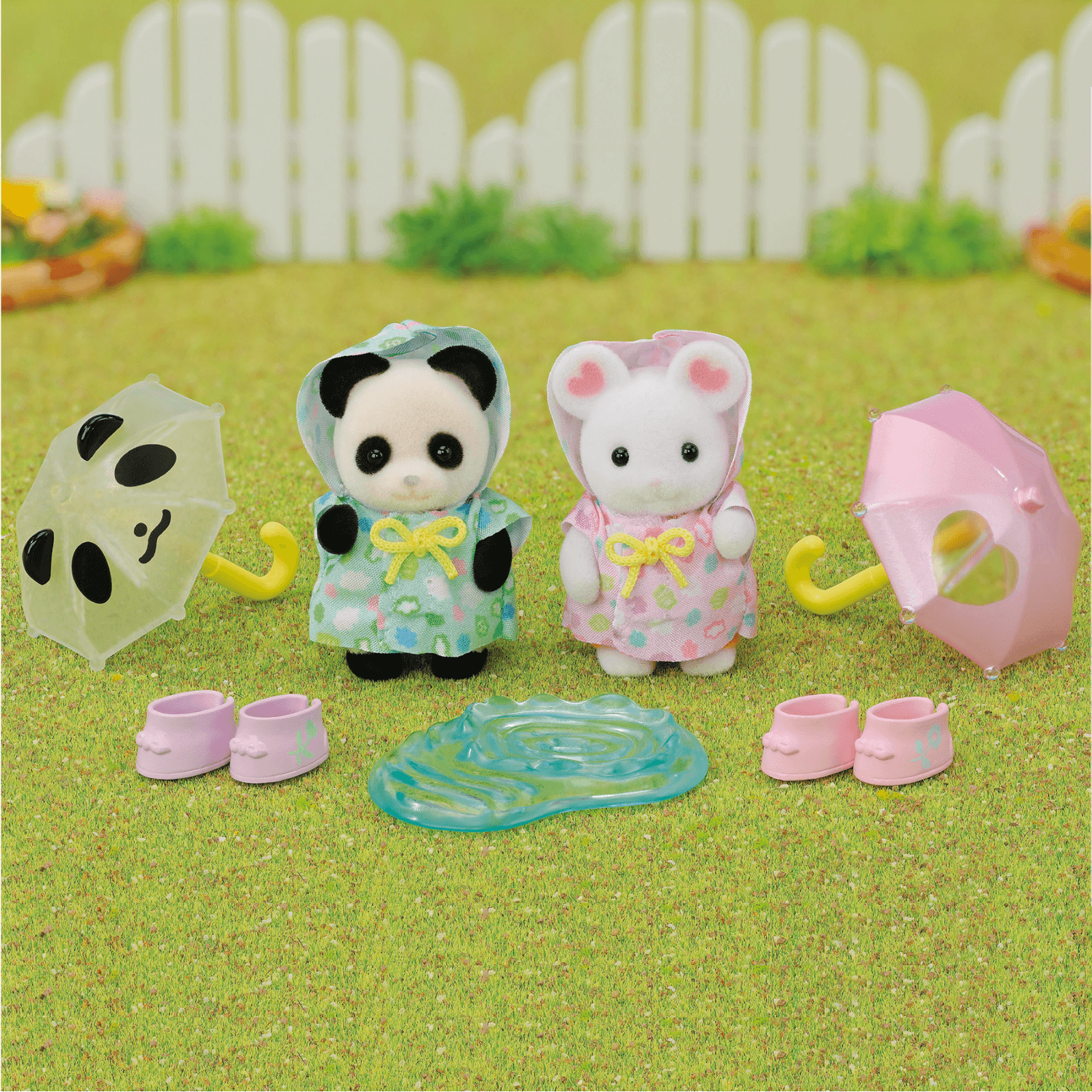 Sylvanian families - personaggi collezionabili - amici dell'asilo -  sotto la pioggia - SYLVANIAN FAMILIES