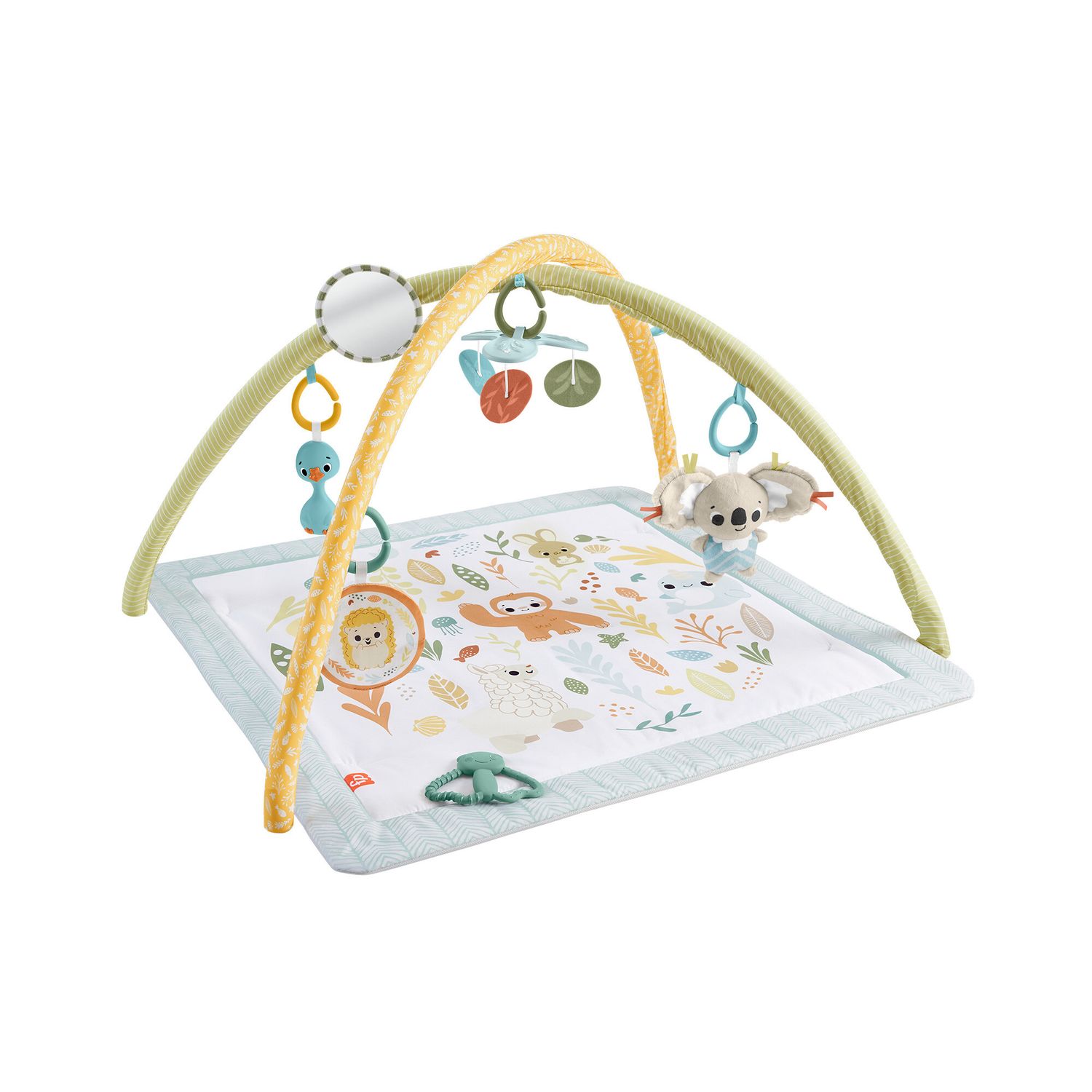 Fisher-price - palestrina multisensoriale per neonati, tappetino con arco e 6 giochi portatili e sensoriali inclusi - FISHER-PRICE