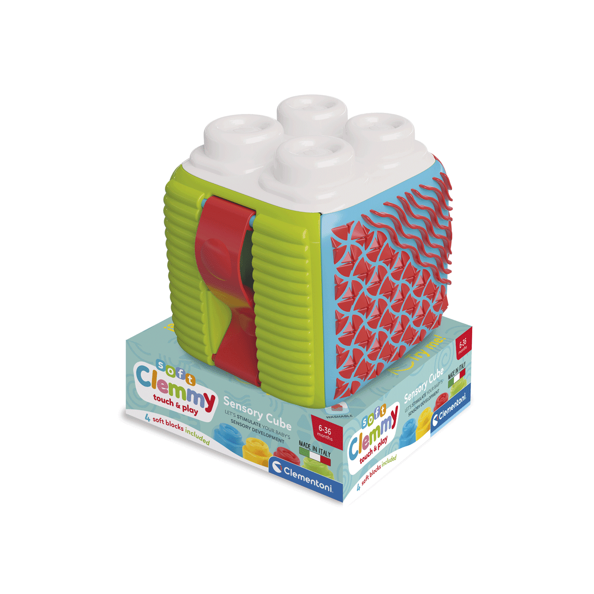 Clementoni - 17902 - soft clemmy - sensory activity cube - CLEMMY