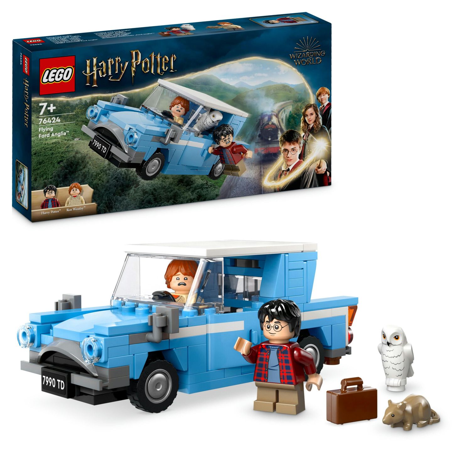 Lego harry potter 76424 ford anglia volante, modellino di macchina giocattolo da costruire, giochi bambini 7+ con minifigure - Harry Potter, LEGO® Harry Potter™, Lego