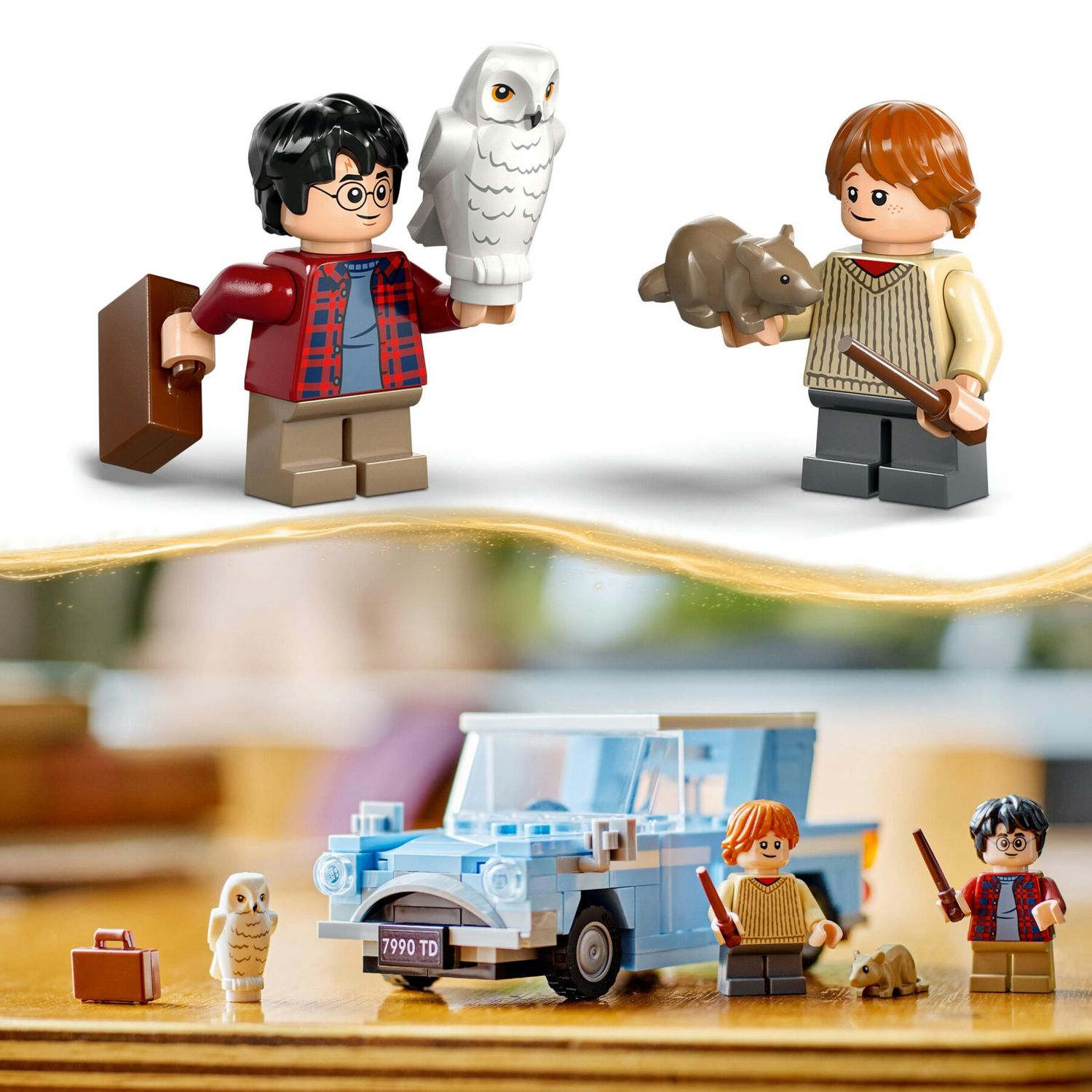 Lego harry potter 76424 ford anglia volante, modellino di macchina giocattolo da costruire, giochi bambini 7+ con minifigure - Harry Potter, LEGO® Harry Potter™, Lego
