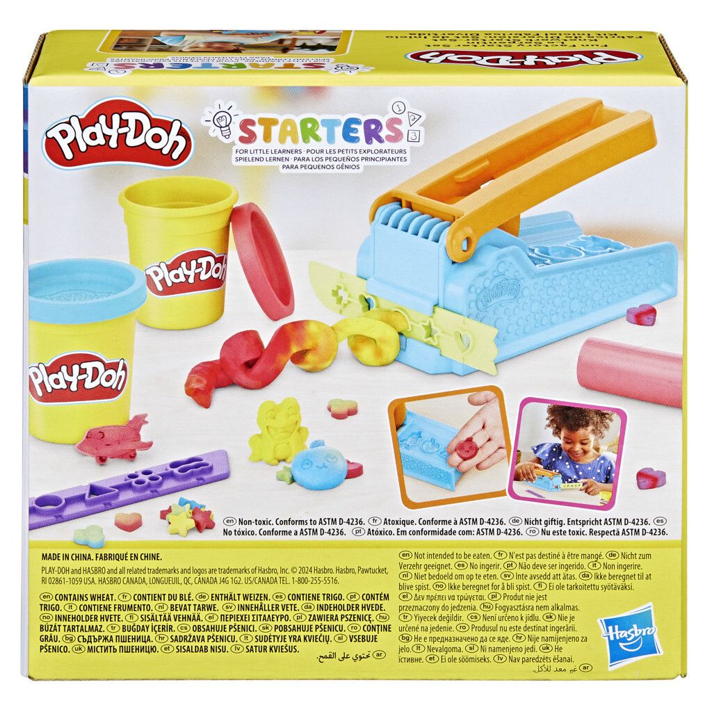 Play-doh, la fabbrica del divertimento, playset di attività manuali, pasta modellabile in 3 colori - PLAY-DOH