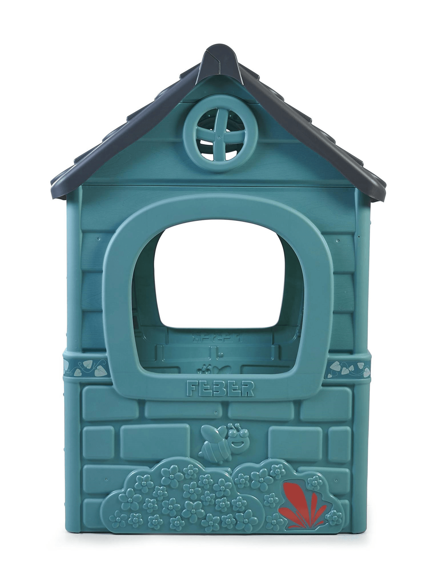 Feber casual house, casetta per bambini con porta apribile, colori pastello, per bambini/e dai 2 anni - FEBER