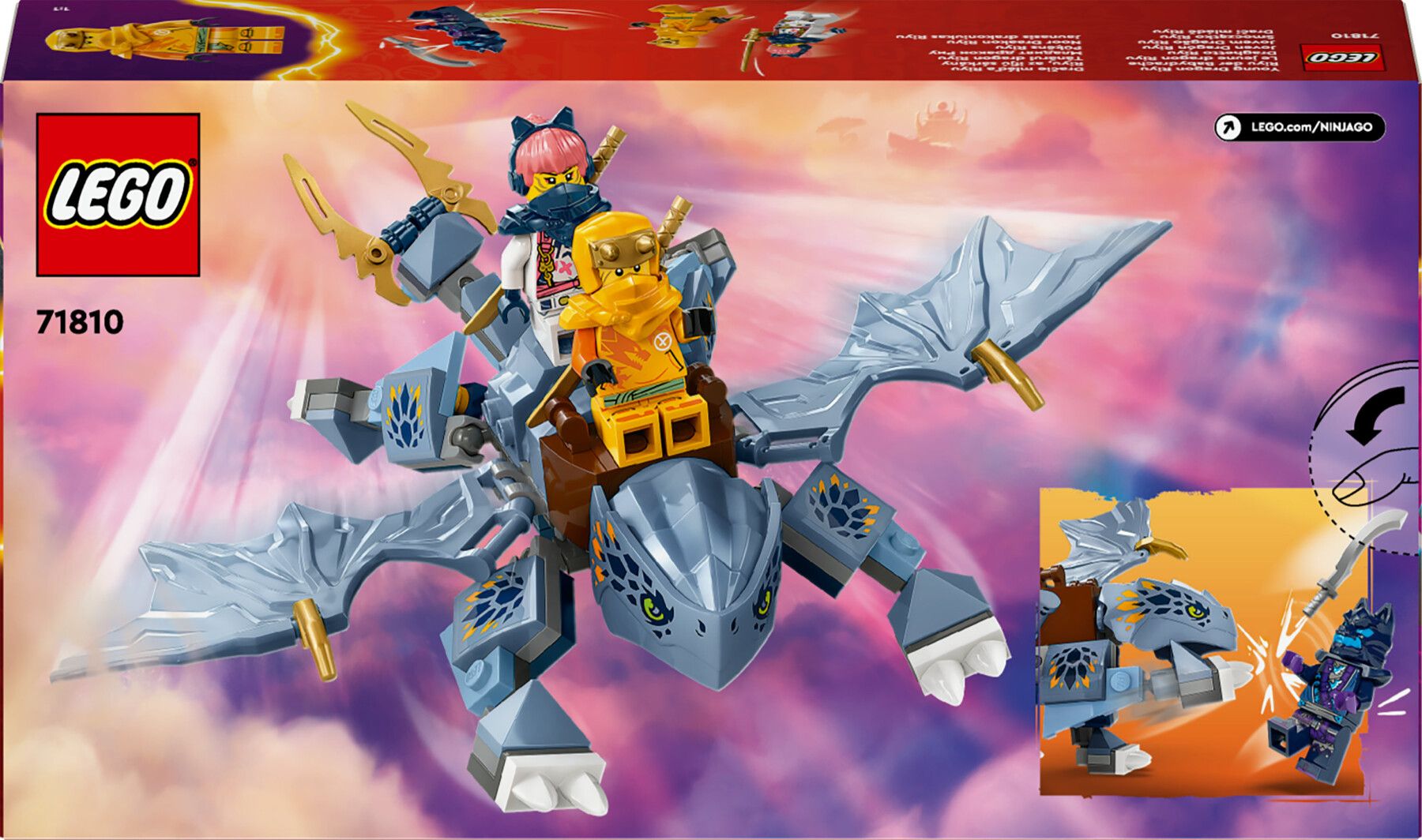 Lego ninjago 71810 draghetto riyu, modellino da costruire di drago giocattolo con 3 minifigure, giochi per bambini di 6+ anni - LEGO NINJAGO, Lego