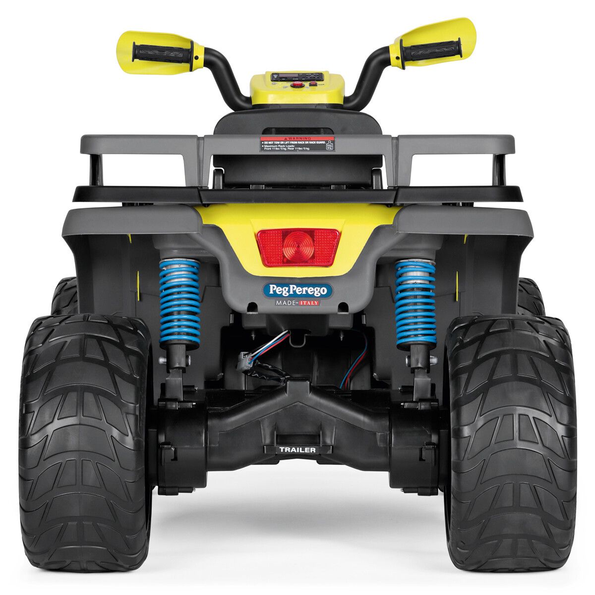Polaris sportsman pro citrus - peg perego-  l’emozione di guidare un quad elettrico con prestazioni di alto livello su tutti i terreni. ruote gommate e 2 motori silenziosi con una potenza di ben 840w. 6 anni +. - Peg Perego
