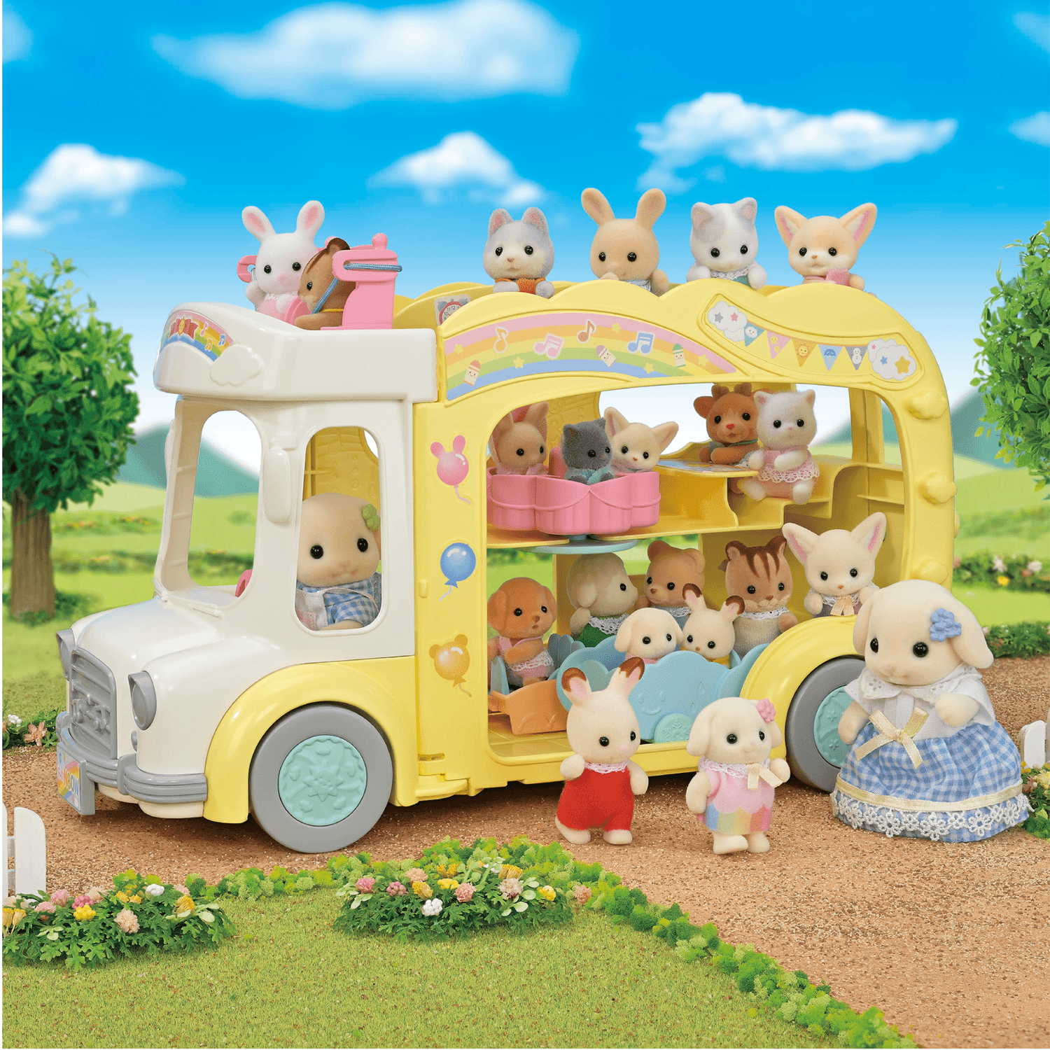 Sylvanian families -  asilo -  il bus arcobaleno sole - SYLVANIAN FAMILIES