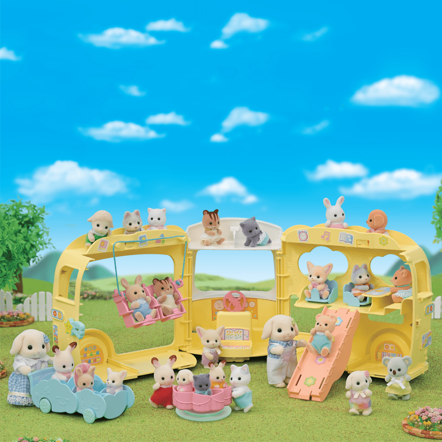 Sylvanian families -  asilo -  il bus arcobaleno sole - SYLVANIAN FAMILIES