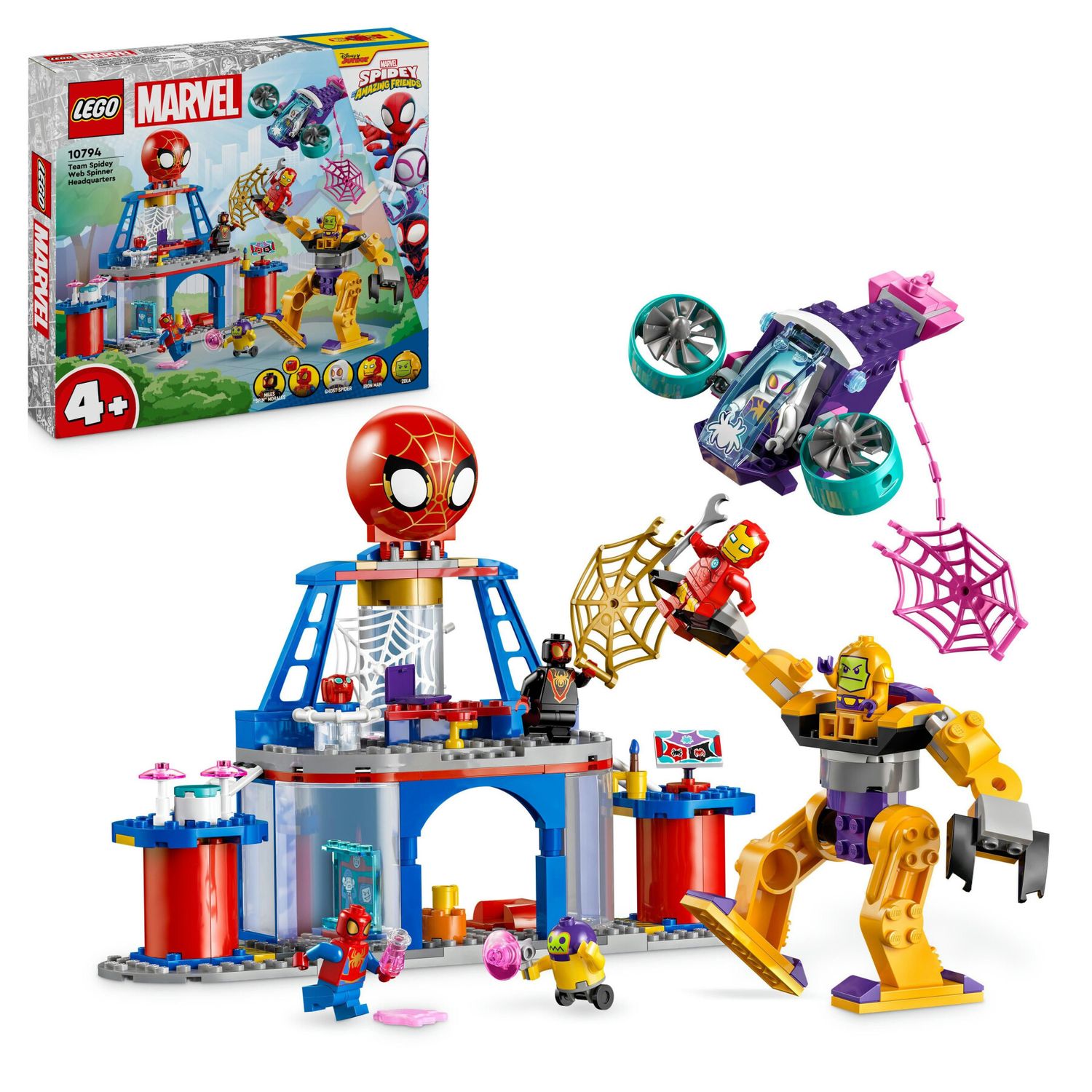 Lego spidey e i suoi fantastici amici 10794 quartier generale di team spidey, giochi bambini 4+ con mech, veicolo e supereroi - LEGO SPIDERMAN, SPIDEY, Lego, MARVEL