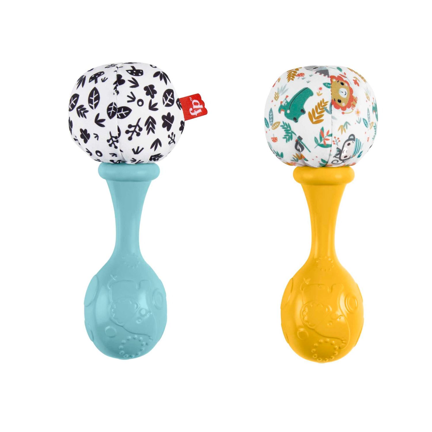 Fisher-price - maracas, set di 2 maracas sonaglino con motivi ad alto contrasto e suoni divertenti - FISHER-PRICE