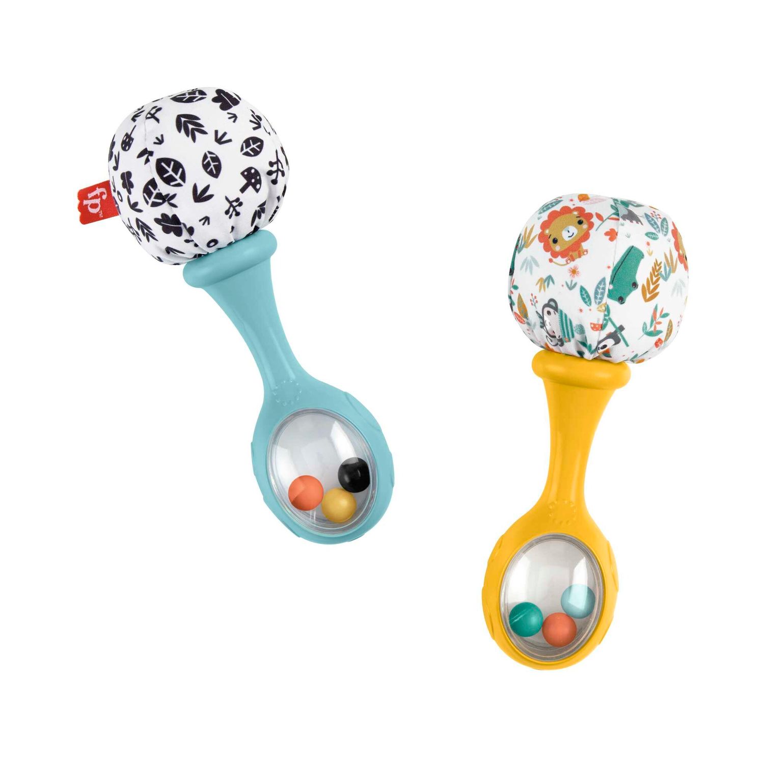 Fisher-price - maracas, set di 2 maracas sonaglino con motivi ad alto contrasto e suoni divertenti - FISHER-PRICE