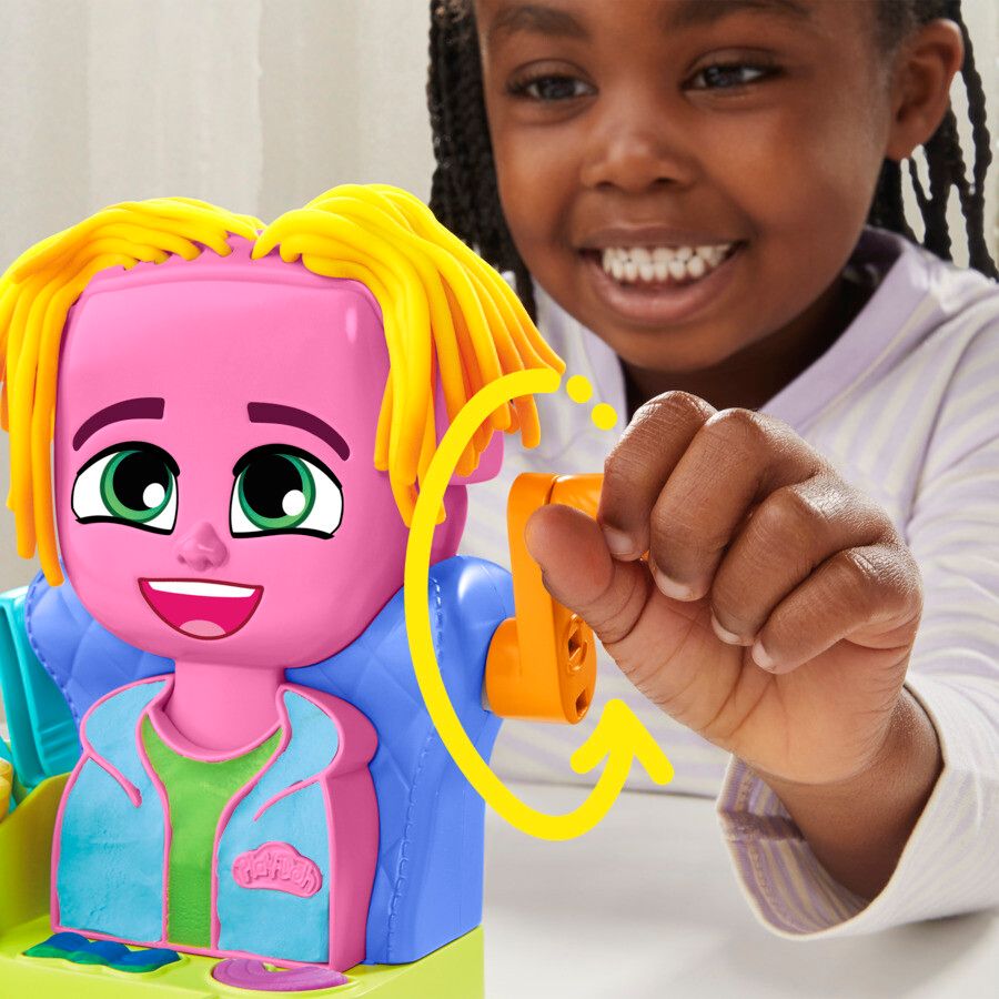 Play-doh - capelli pazzerelli, playset per giocare al parrucchiere, giocattoli di fantasia per bambini e bambine dai 3 anni in su - PLAY-DOH