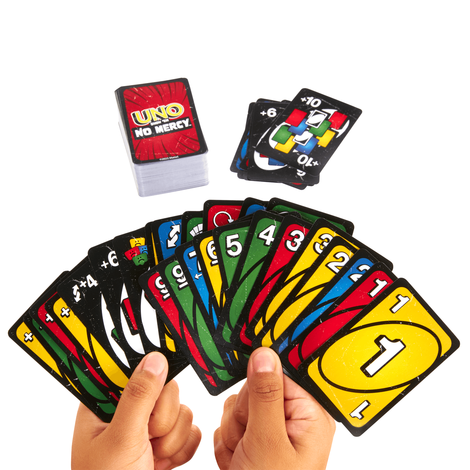 Uno no mercy - la versione di uno più brutale di sempre, con 56 nuove carte, regole speciali e carte azione spietate - MATTEL GAMES, UNO