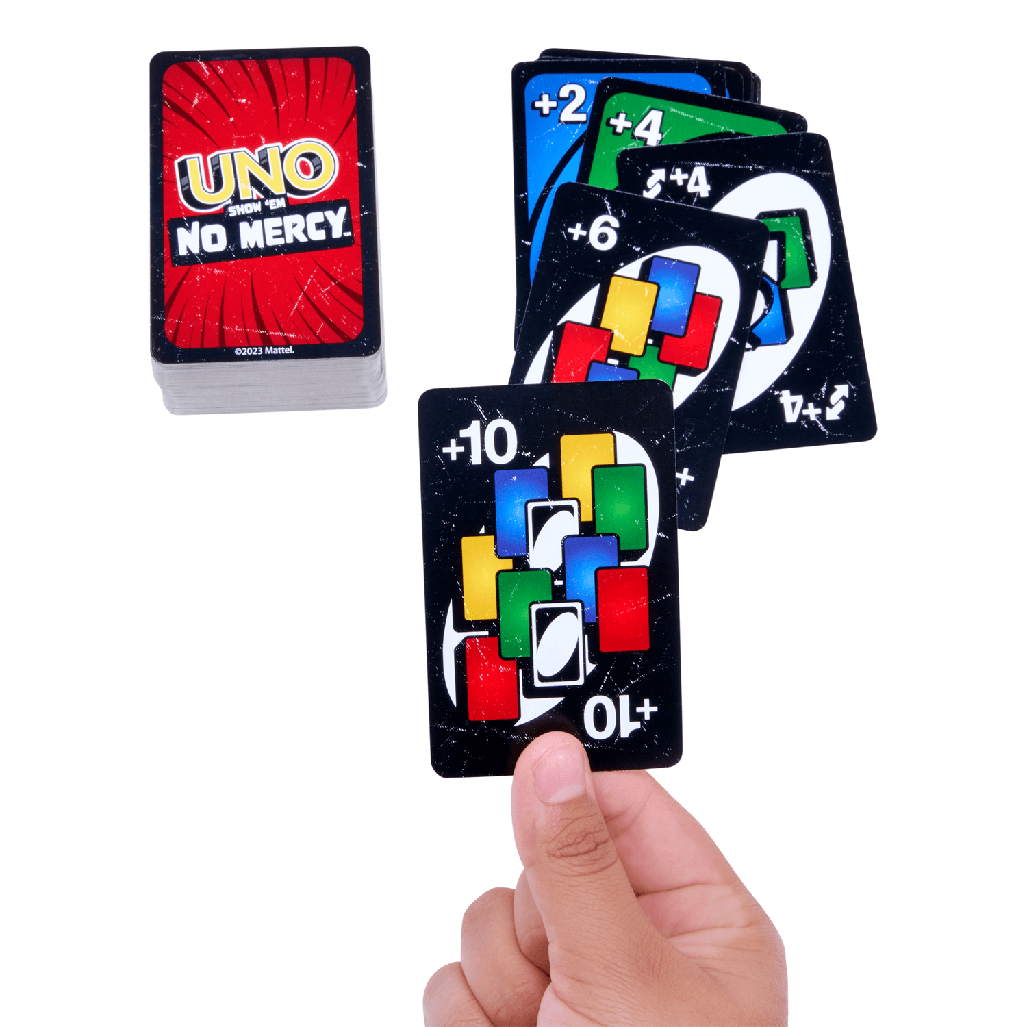 Uno no mercy - la versione di uno più brutale di sempre, con 56 nuove carte, regole speciali e carte azione spietate - MATTEL GAMES, UNO
