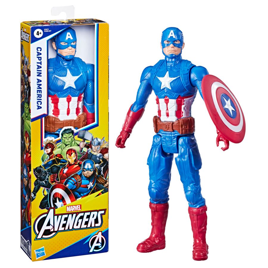 Hasbro marvel avengers, titan hero captain america, action figure 30 cm - Avengers, MARVEL