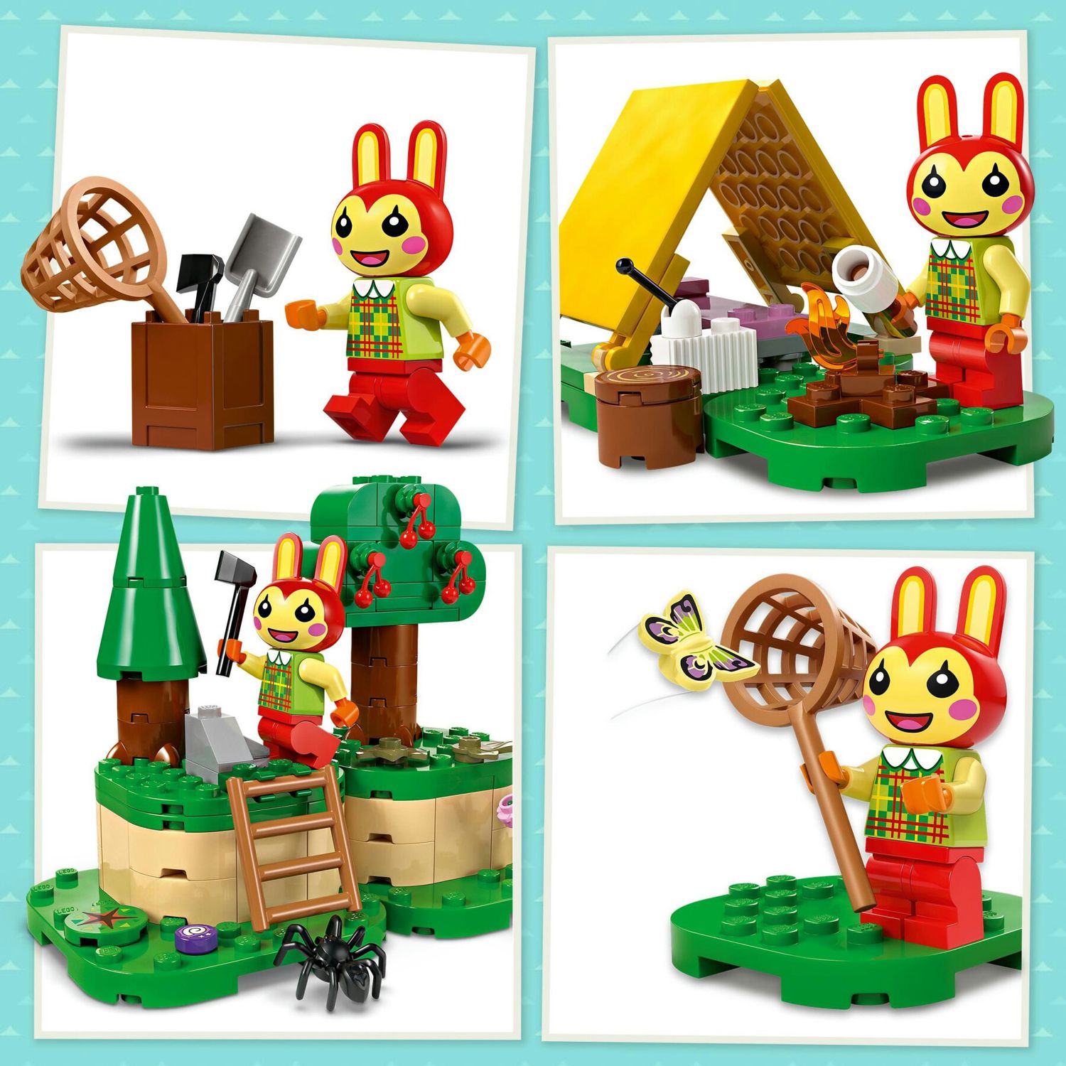 Lego animal crossing 77047 bonny in campeggio, giochi creativi per bambini 6+ con coniglietto giocattolo e tenda da costruire - Lego Animal Crossing