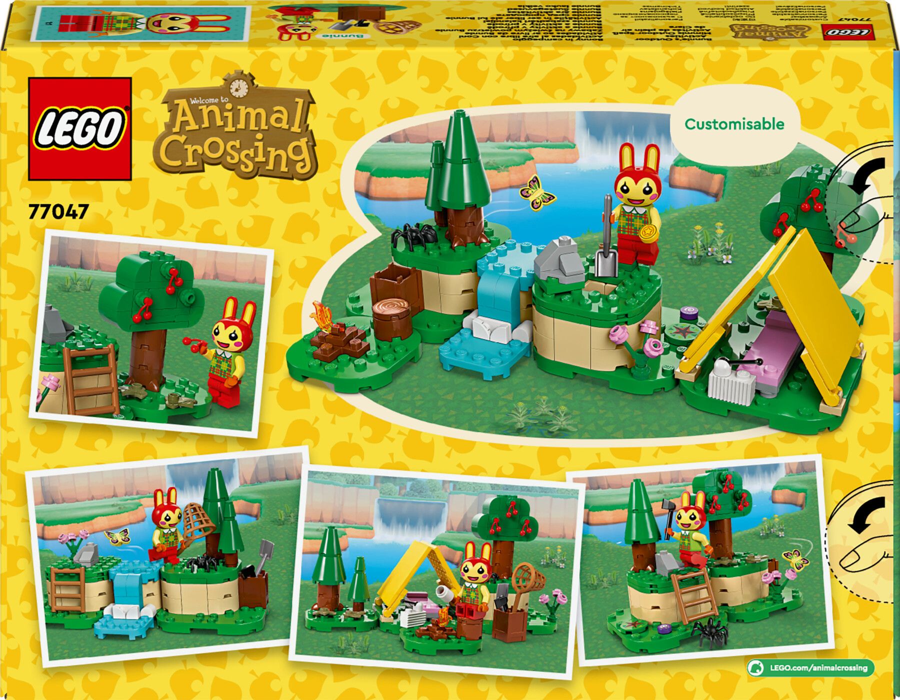 Lego animal crossing 77047 bonny in campeggio, giochi creativi per bambini 6+ con coniglietto giocattolo e tenda da costruire - Lego Animal Crossing