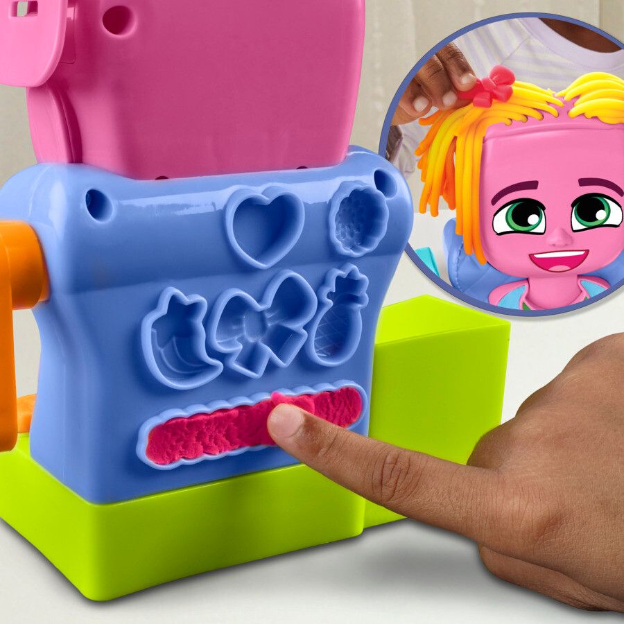 Play-doh - capelli pazzerelli, playset per giocare al parrucchiere, giocattoli di fantasia per bambini e bambine dai 3 anni in su - PLAY-DOH