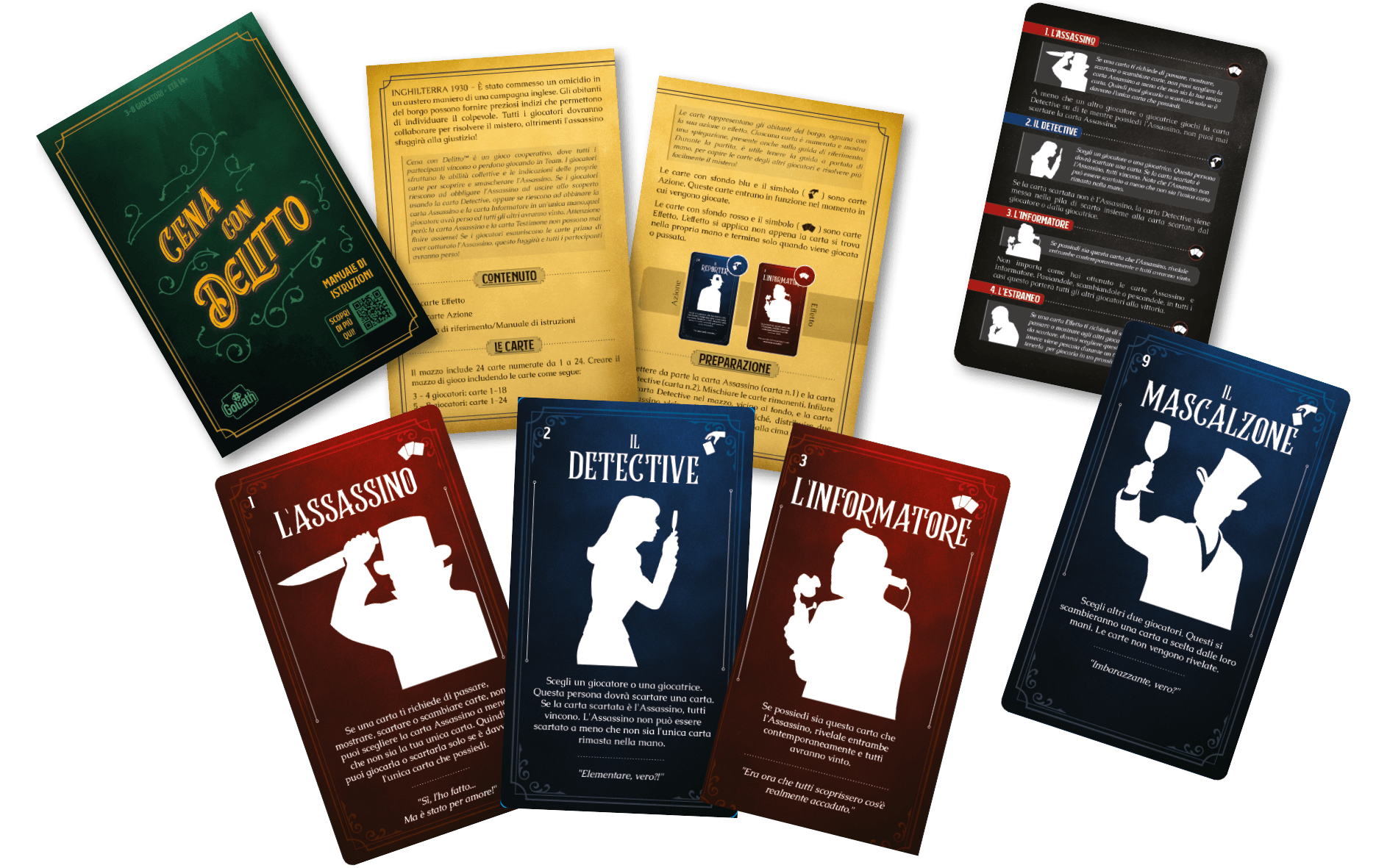 Cena con delitto, gioco di carte collaborativo, scopri l'assassino insieme ai tuoi amici, dai 14 anni in su - GOLIATH