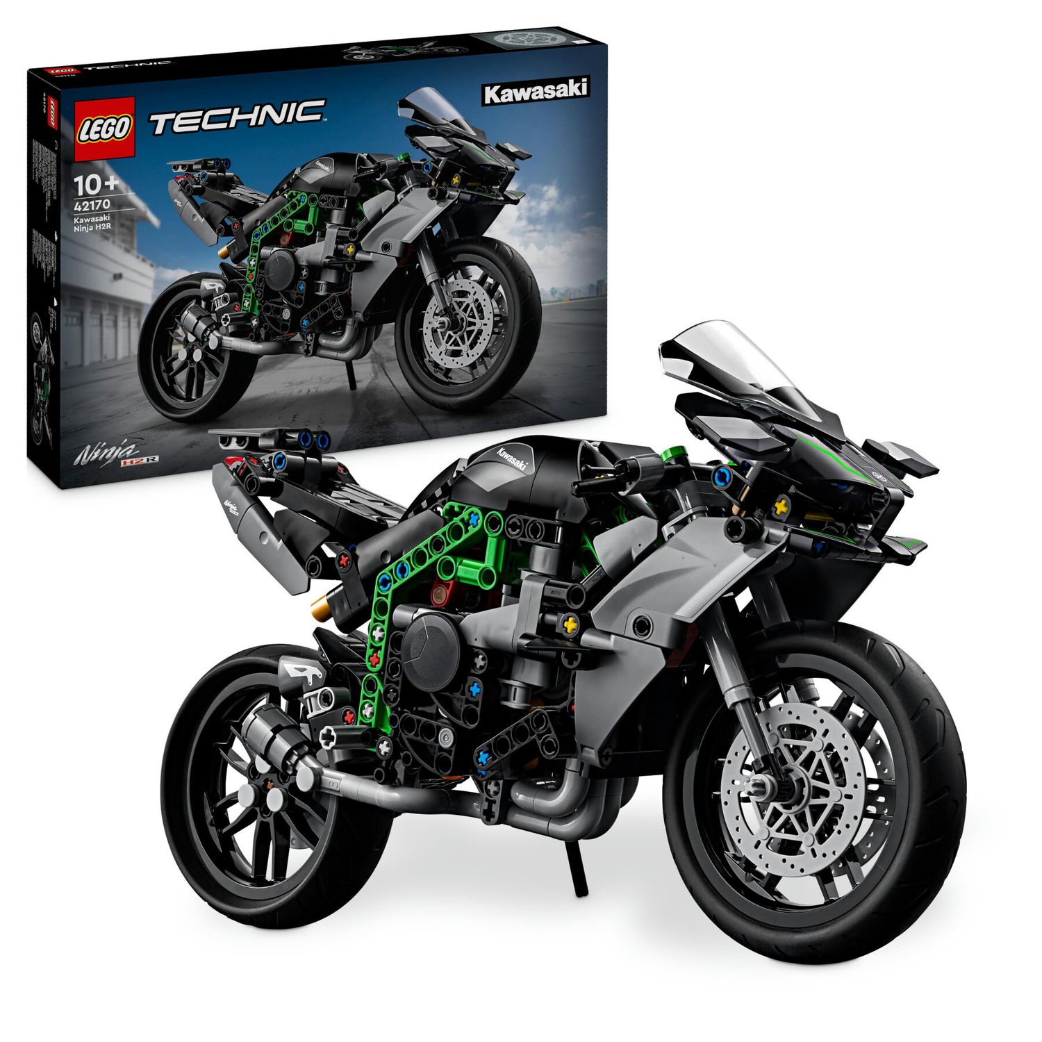 Lego technic 42170 motocicletta kawasaki ninja h2r, giochi per bambini 10+, modellino di moto giocattolo in scala da costruire - LEGO TECHNIC, Lego