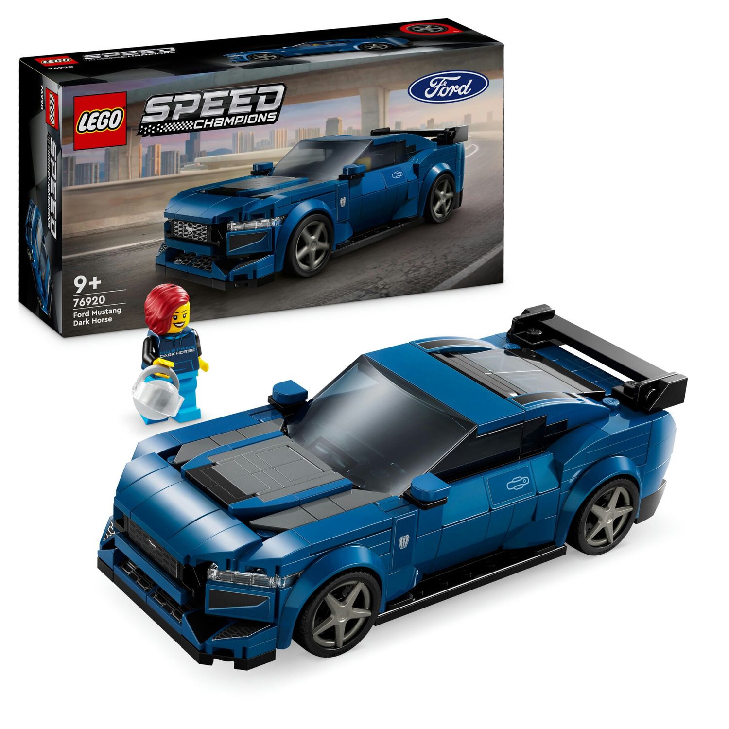 Lego speed champions 76920 auto sportiva ford mustang dark horse, modellino di macchina giocattolo da costruire per bambini 9+ - LEGO SPEED CHAMPIONS, Lego