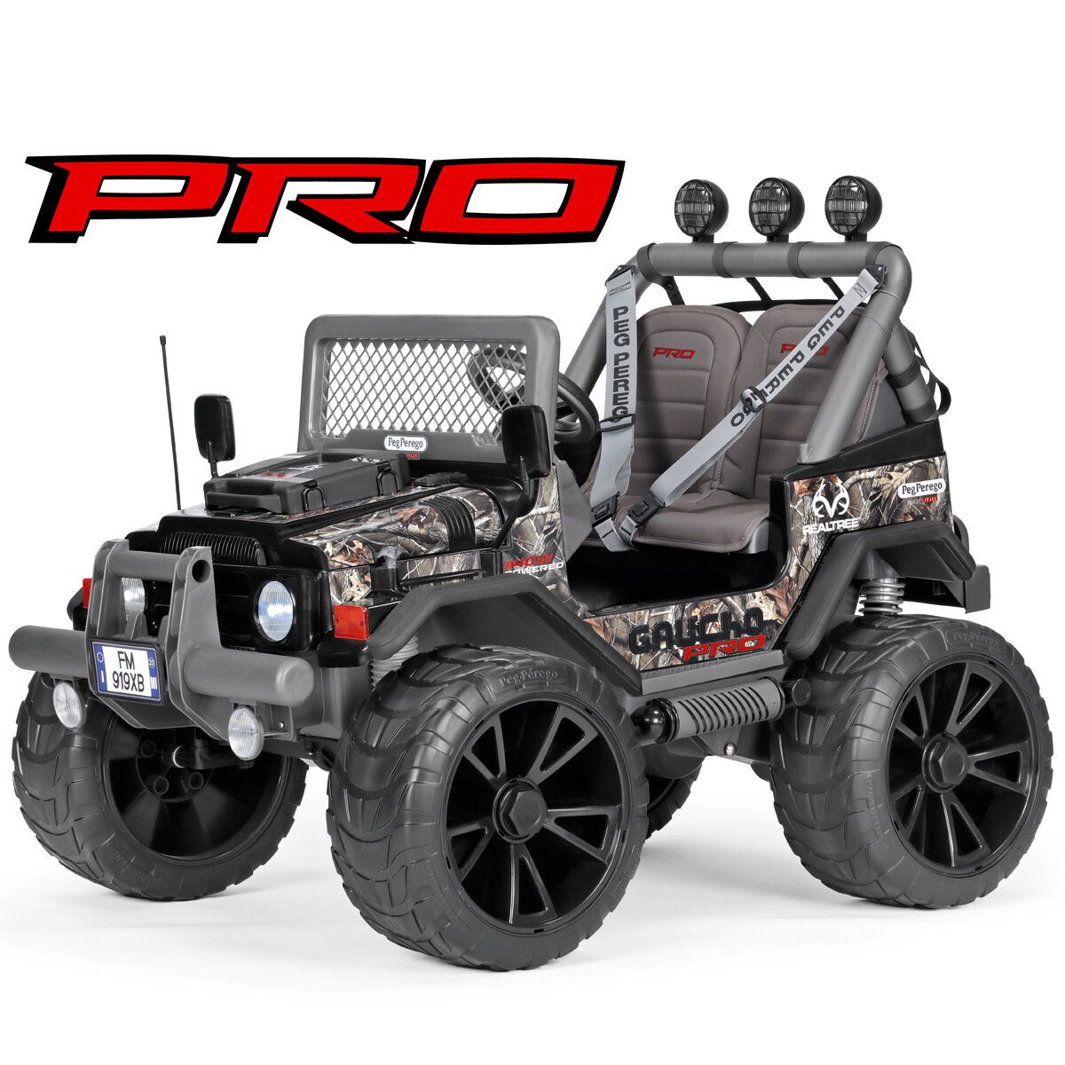 Fuoristrada gaucho pro realtree™ - peg perego il fuoristrada elettrico per un livello superiore di gioco e prestazioni su tutti i terreni! ruote gommate e 2 motori silenziosi con una potenza di ben 840w. 6 anni + - Peg Perego