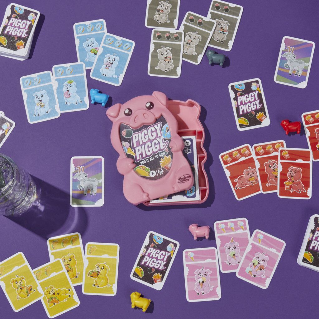 Hasbro gaming - piggy piggy, gioco di carte divertente per famiglie, da 2 a 6 giocatori, dai 7 anni in su - HASBRO GAMING