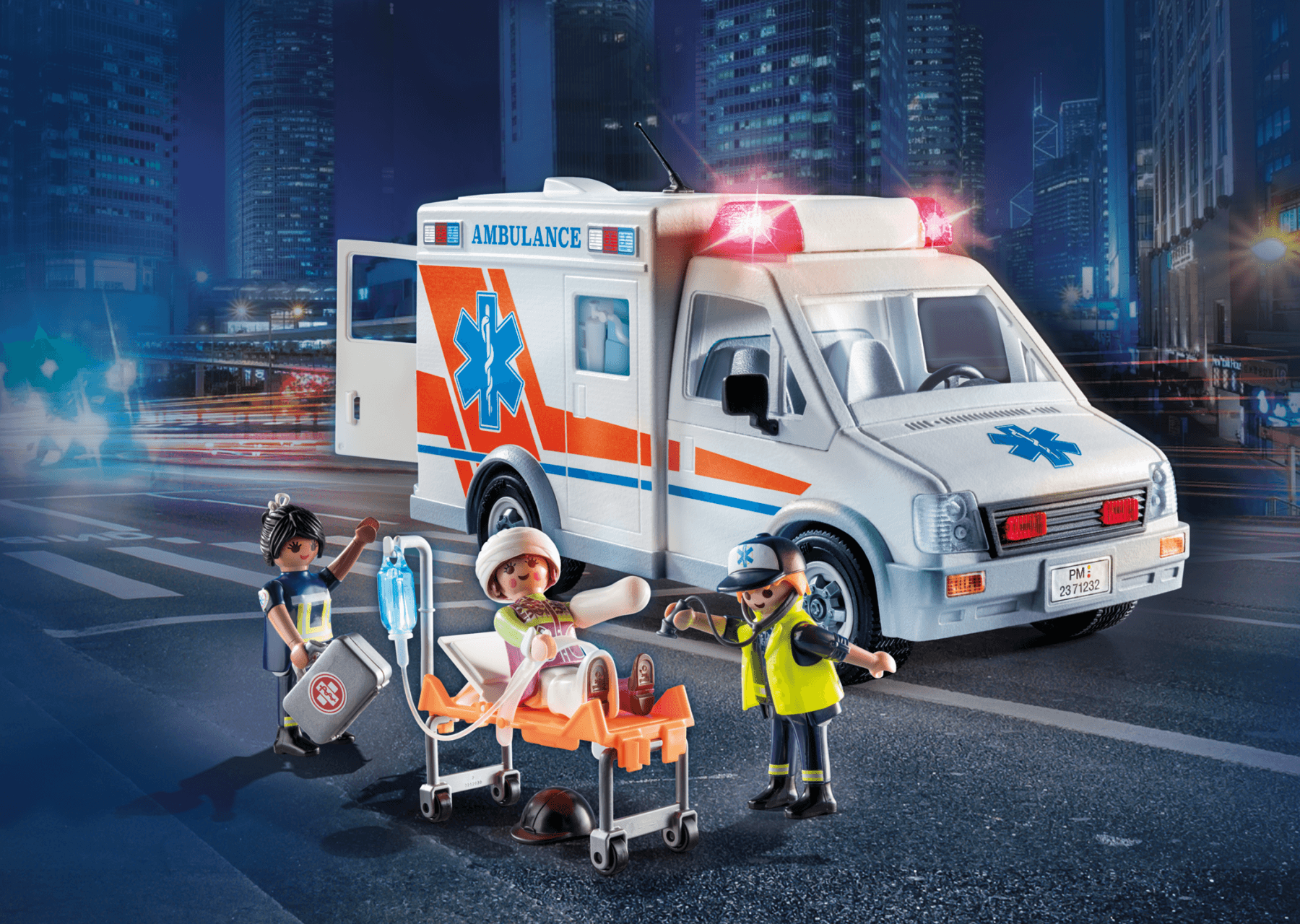 Playmobil 71232 ambulanza us con luci e suoni giocattolo per bambini dai 4 anni - Playmobil