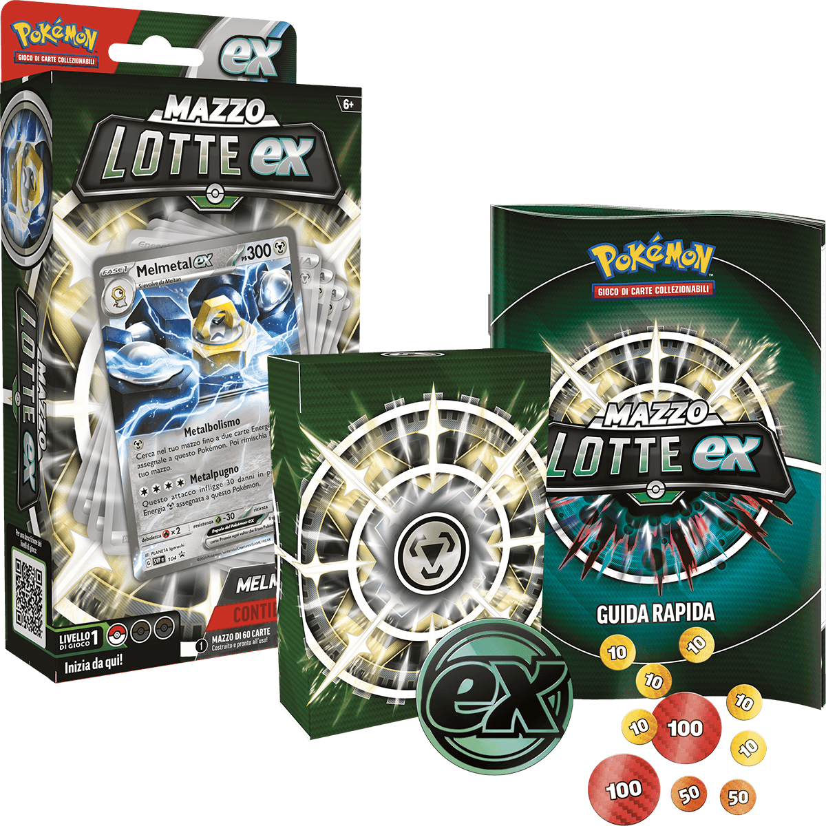 Pokémon mazzi lotte ex melmetal-ex e houndoom-ex - POKEMON