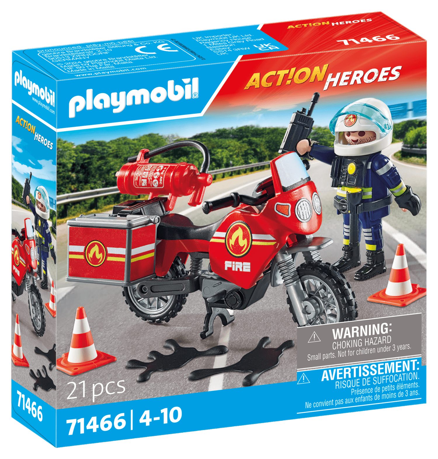 Playmobil 71466 moto dei pompieri per bambini dai 4 anni - Playmobil