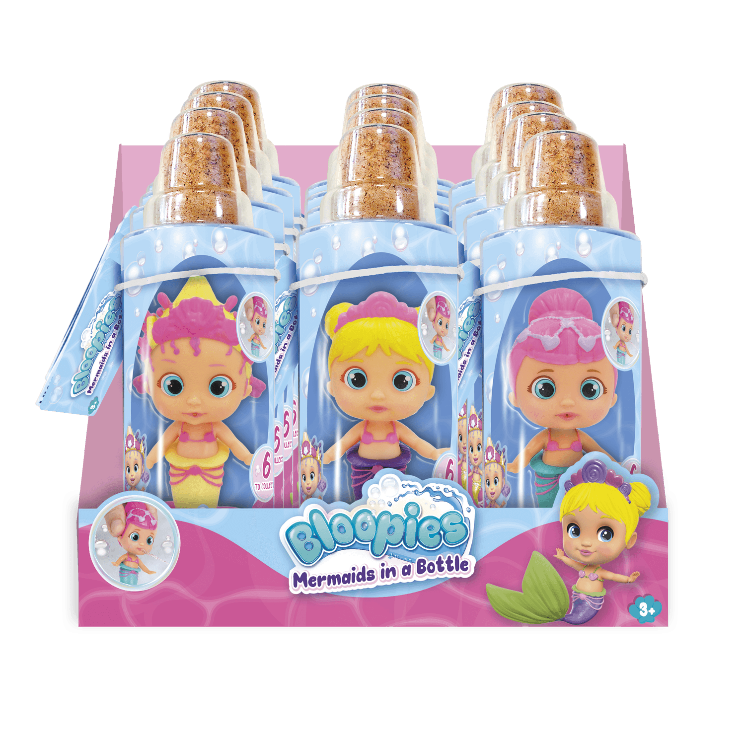 Bloopies mermaids in a bottle, sirenette spruzza-acqua in bottiglia - BLOOPIES