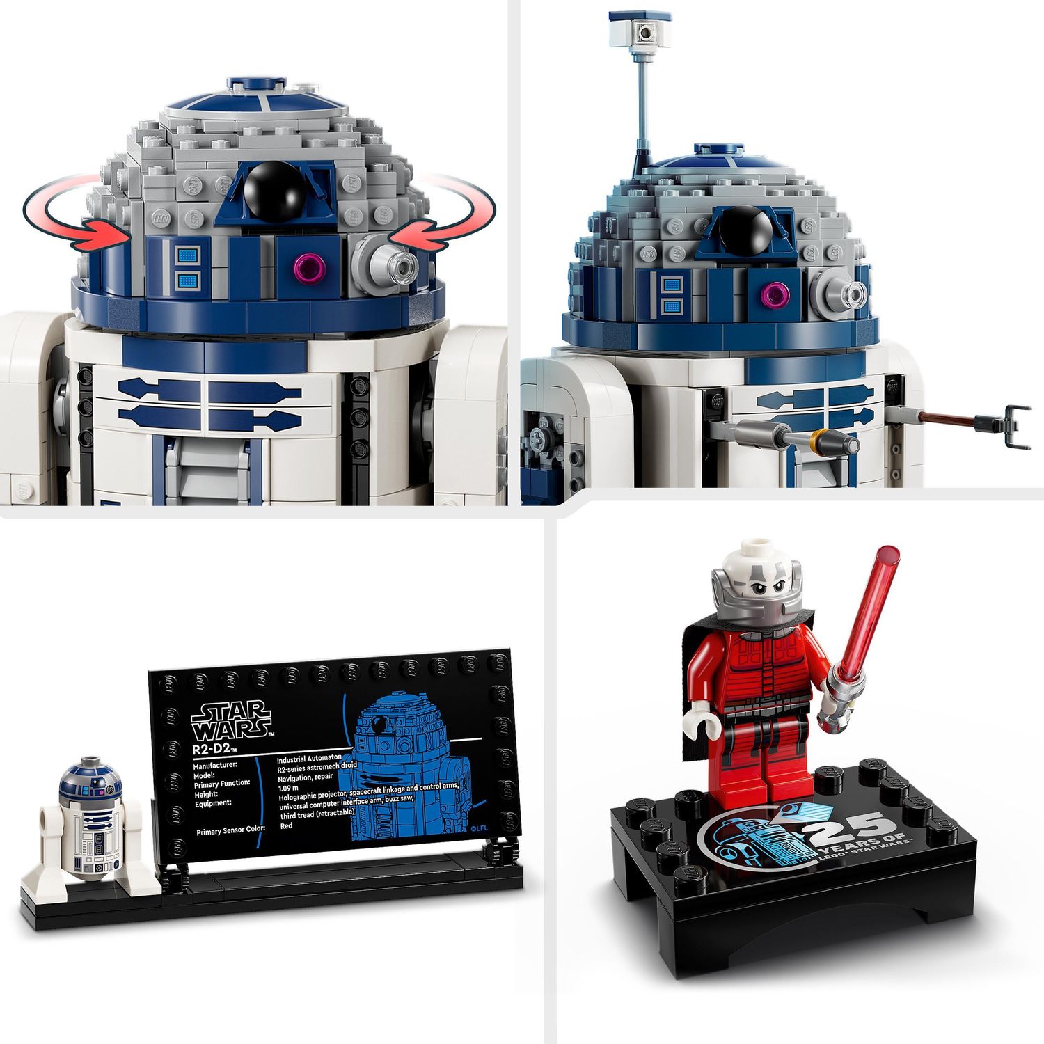 Lego star wars 75379 r2-d2, modellino da costruire di droide con parti mobili e accessori, giochi bambini 10+ con minifigure - LEGO® Star Wars™, Lego, Star Wars