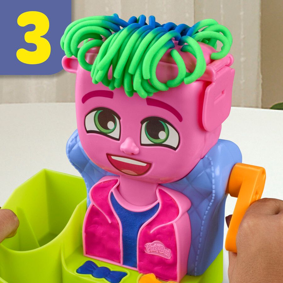 Play-doh - capelli pazzerelli, playset per giocare al parrucchiere, giocattoli di fantasia per bambini e bambine dai 3 anni in su - PLAY-DOH
