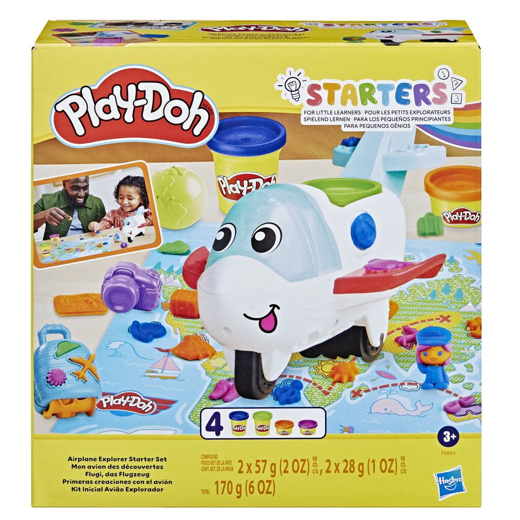 Play-doh, il mio primo aeroplano esploratore, starter set per attività manuali, per bambini e bambine - PLAY-DOH