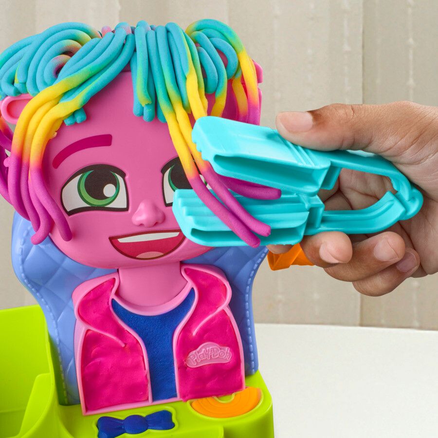 Play-doh - capelli pazzerelli, playset per giocare al parrucchiere, giocattoli di fantasia per bambini e bambine dai 3 anni in su - PLAY-DOH