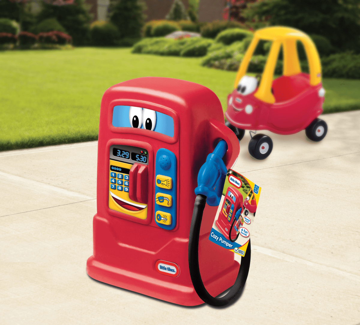 Little tikes - cozy pumper set di gioco interattivo con suoni, perfetto per cozy coupe/ truck/ cab/ princess coupe - venduti separatamente - LITTLE TIKES