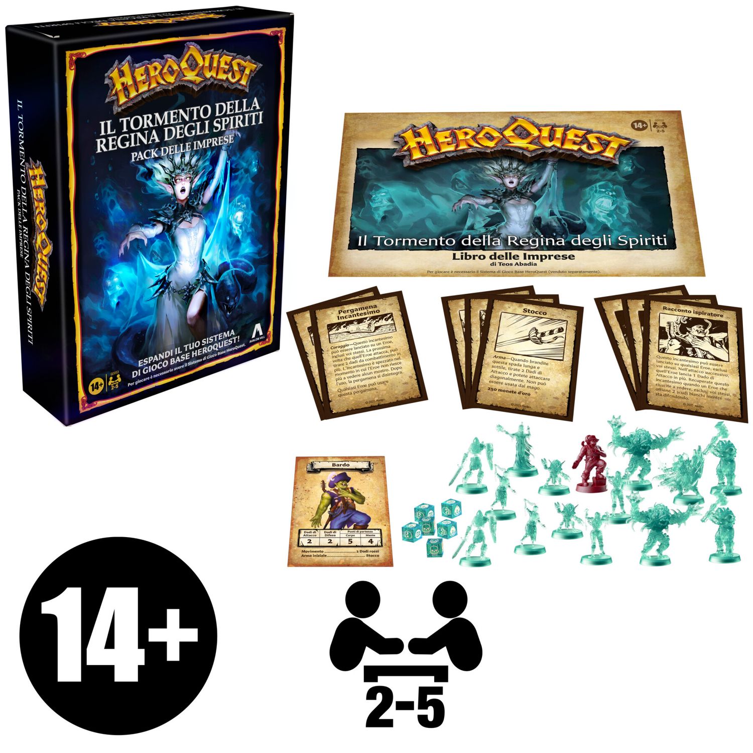 Avalon hill, heroquest il tormento della regina degli spiriti, pack delle imprese - AVALON HILL