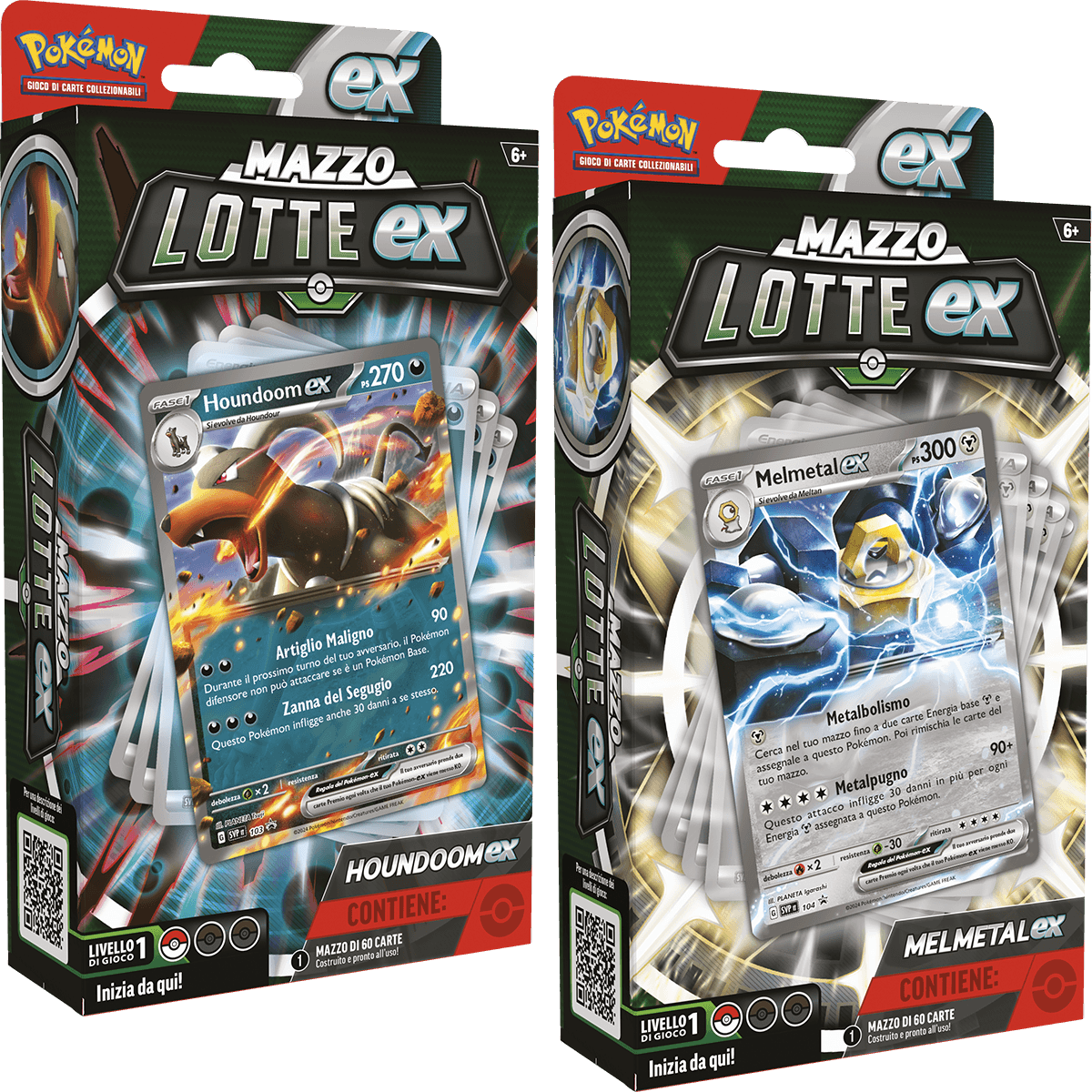 Pokémon mazzi lotte ex melmetal-ex e houndoom-ex - POKEMON