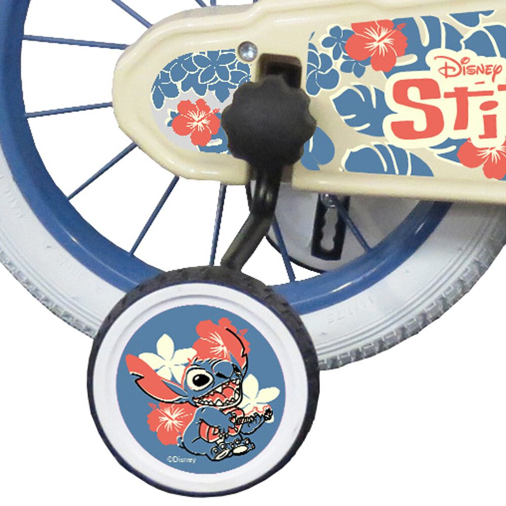 Bicicletta da 14 pollici di stitch, con cestino e portabambole - Disney, Disney Stitch