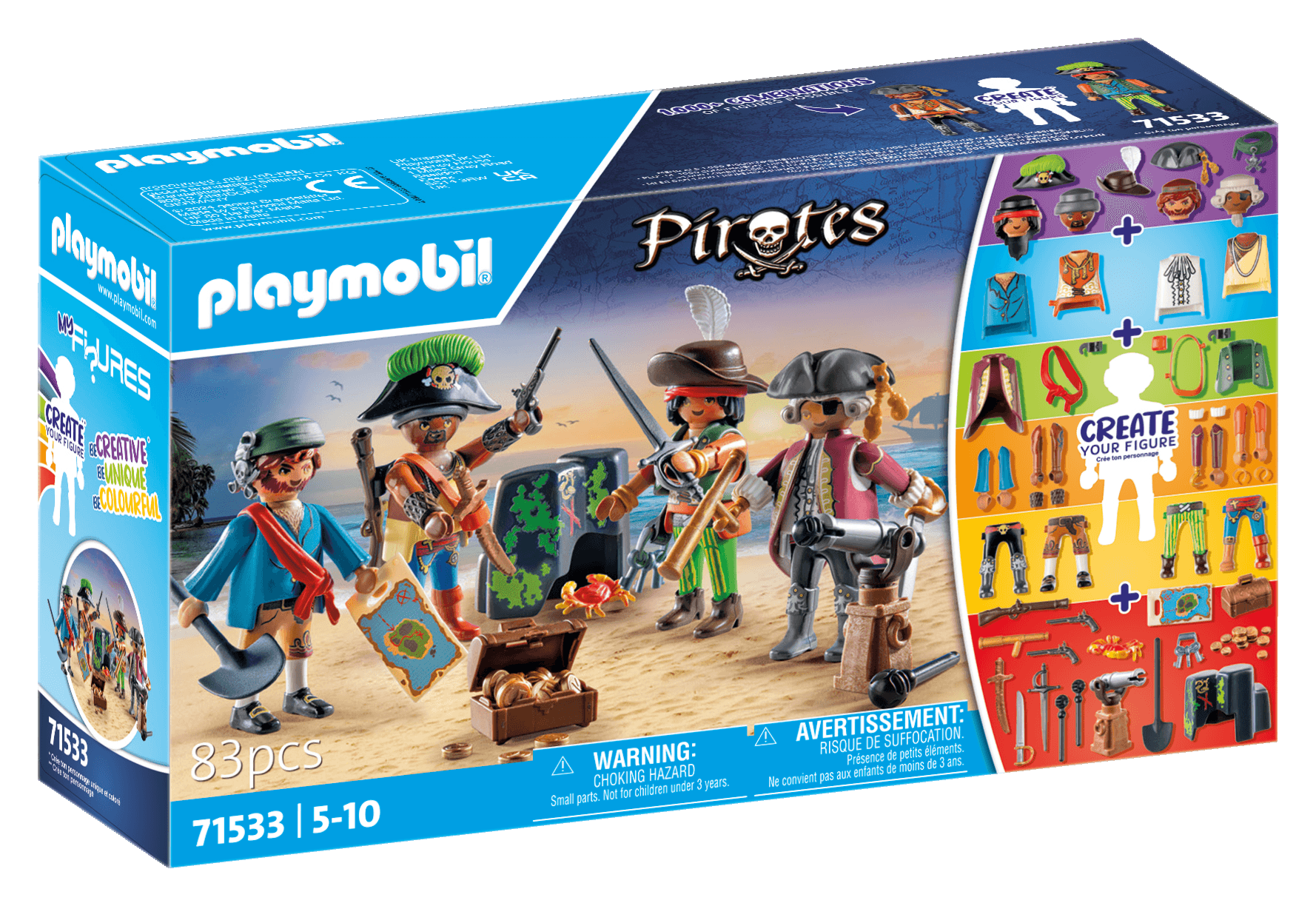 Playmobil my figures 71533 pirati per bambini dai 4 anni - Playmobil